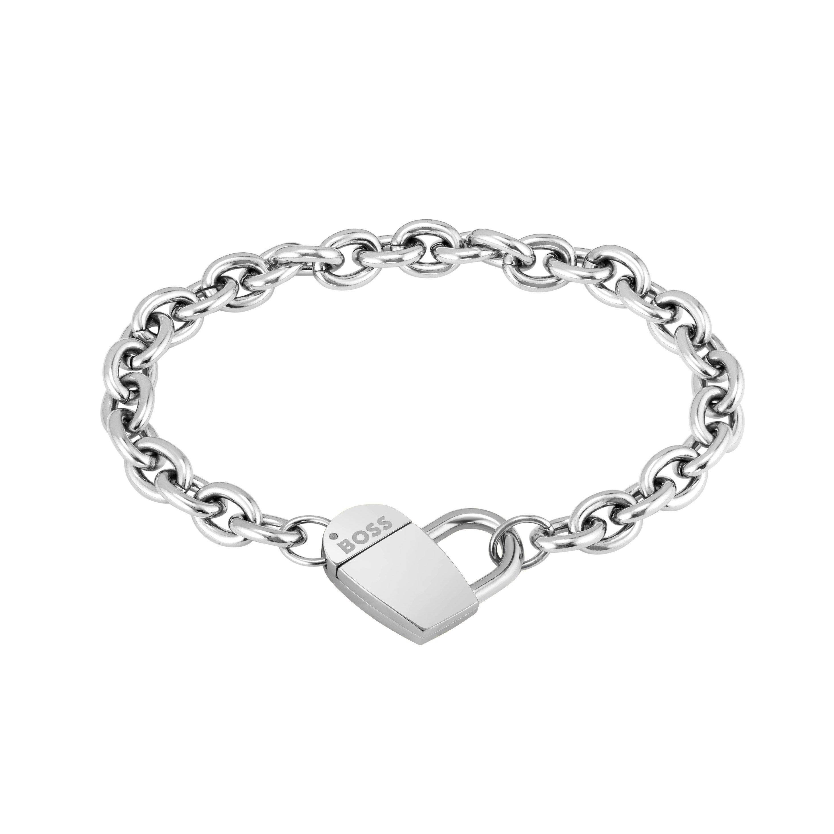 BOSS Stainless Steel Heart Link Ladies Bracelet