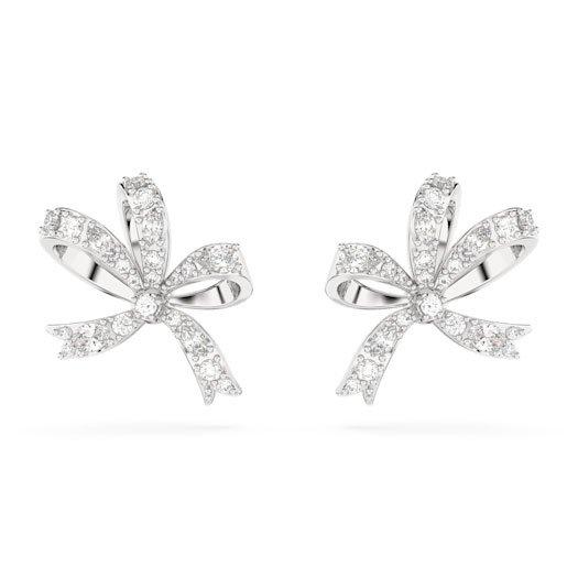 Swarovski Volta Bow Ladies Stud Earrings | 0135200 | Beaverbrooks the ...