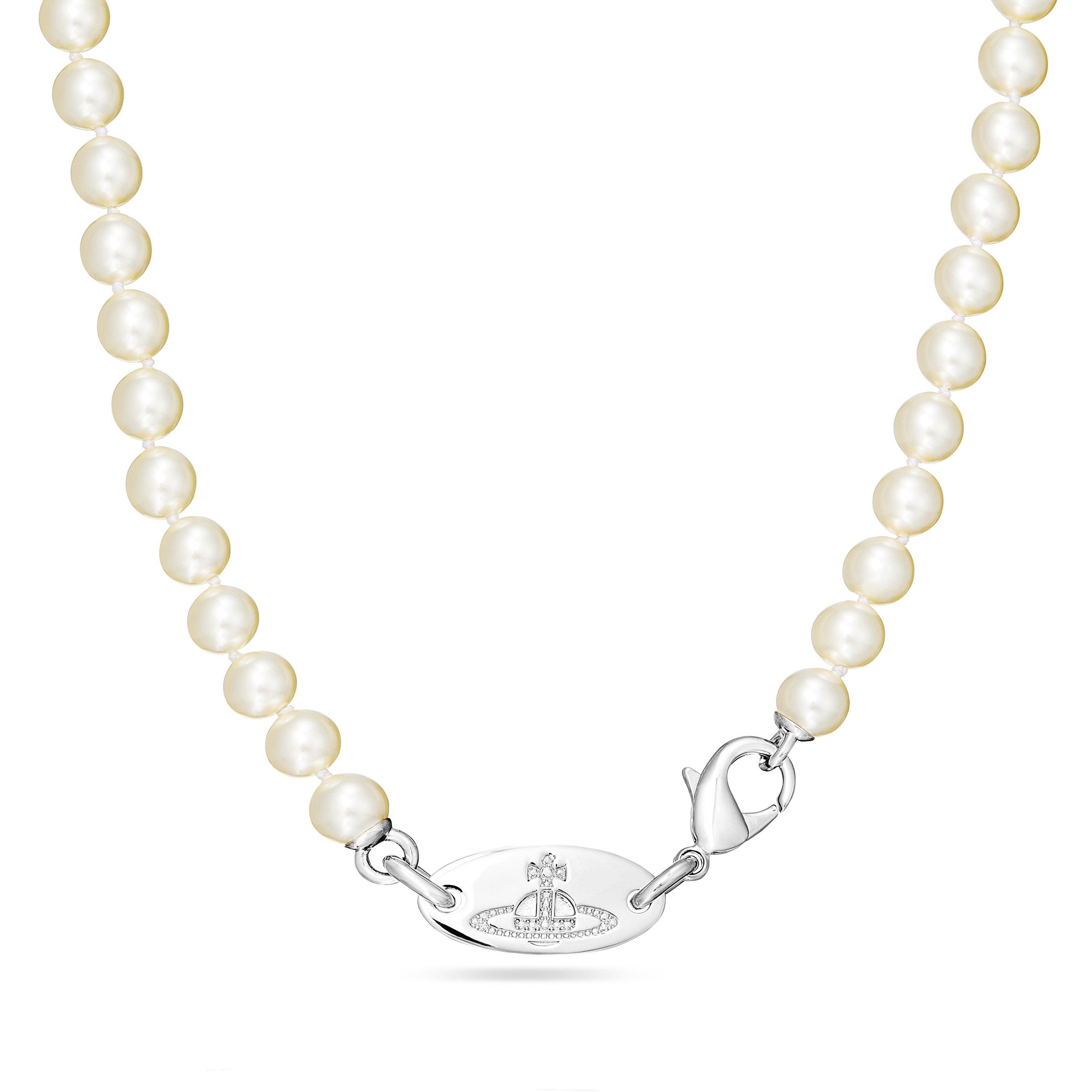 Vivienne Westwood Amelia Silver Pearl Necklace | 0148494 