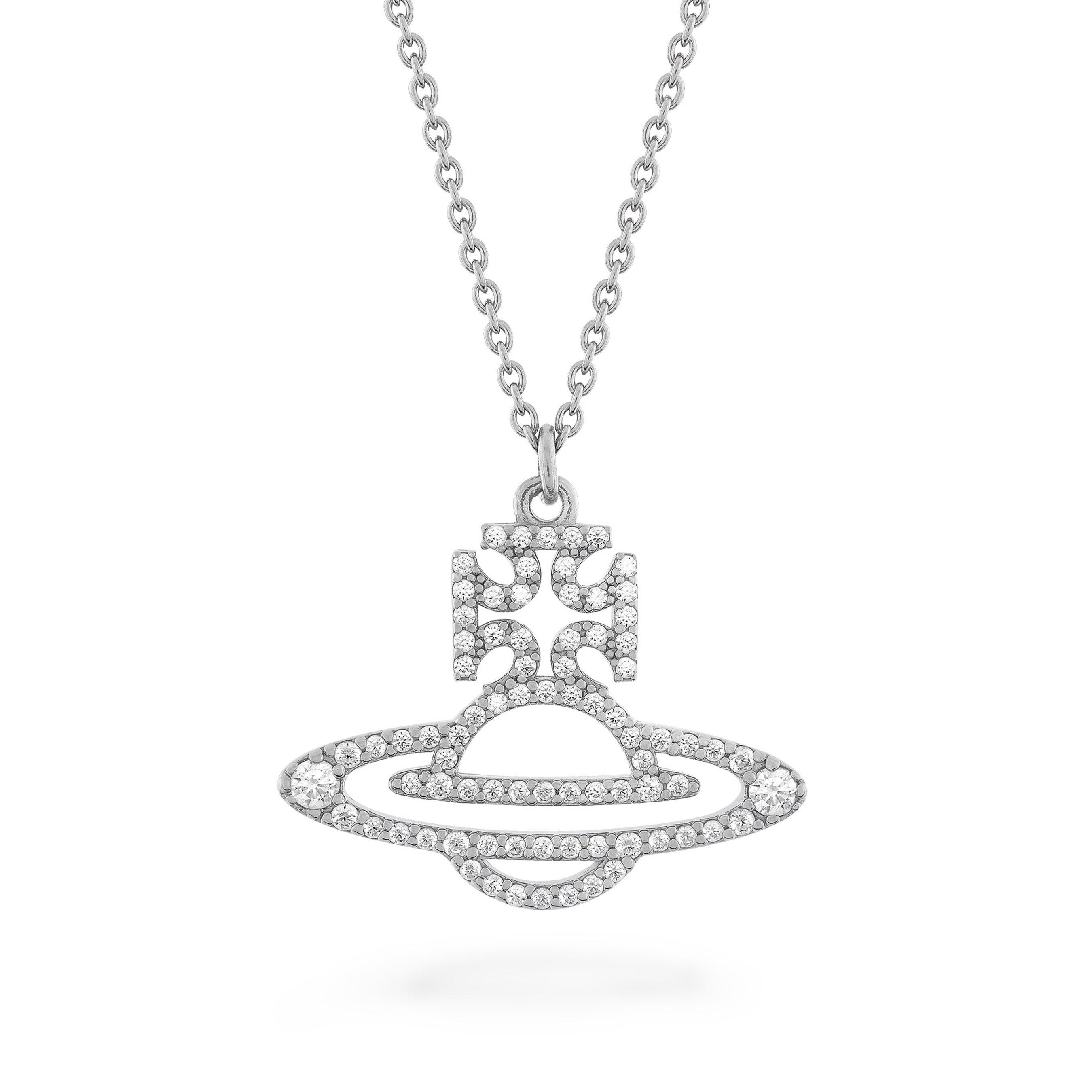 Vivienne Westwood Trudy Silver Cubic Zirconia Pendant