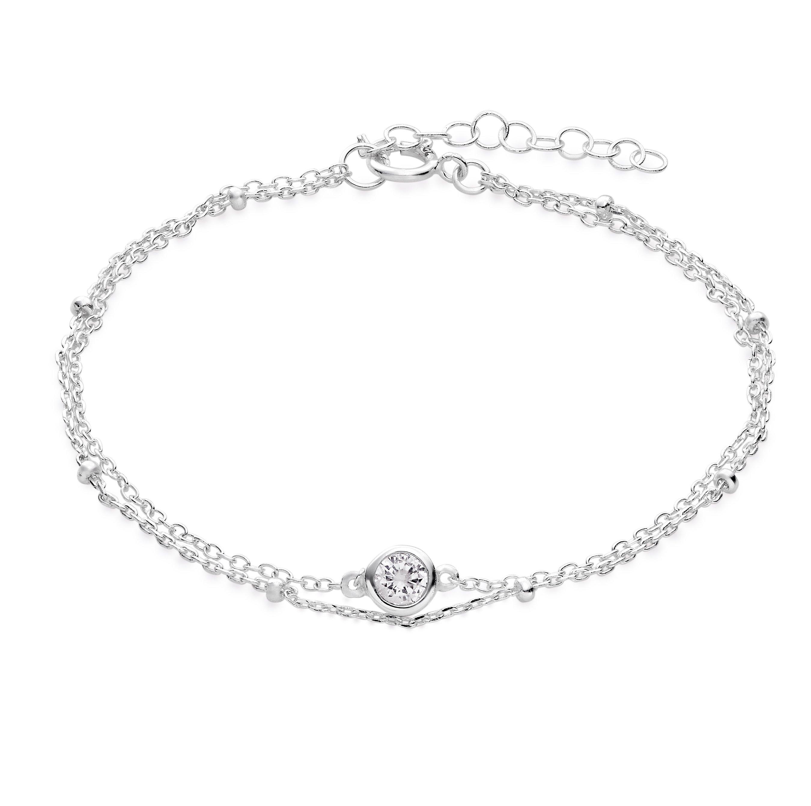 Silver Cubic Zirconia Bracelet | 0136814 | Beaverbrooks the Jewellers