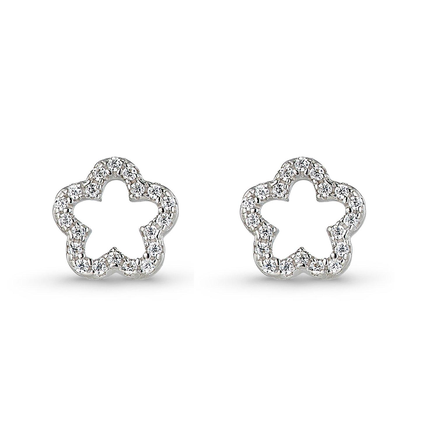 Beaverbrooks silver cubic sales zirconia stud earrings