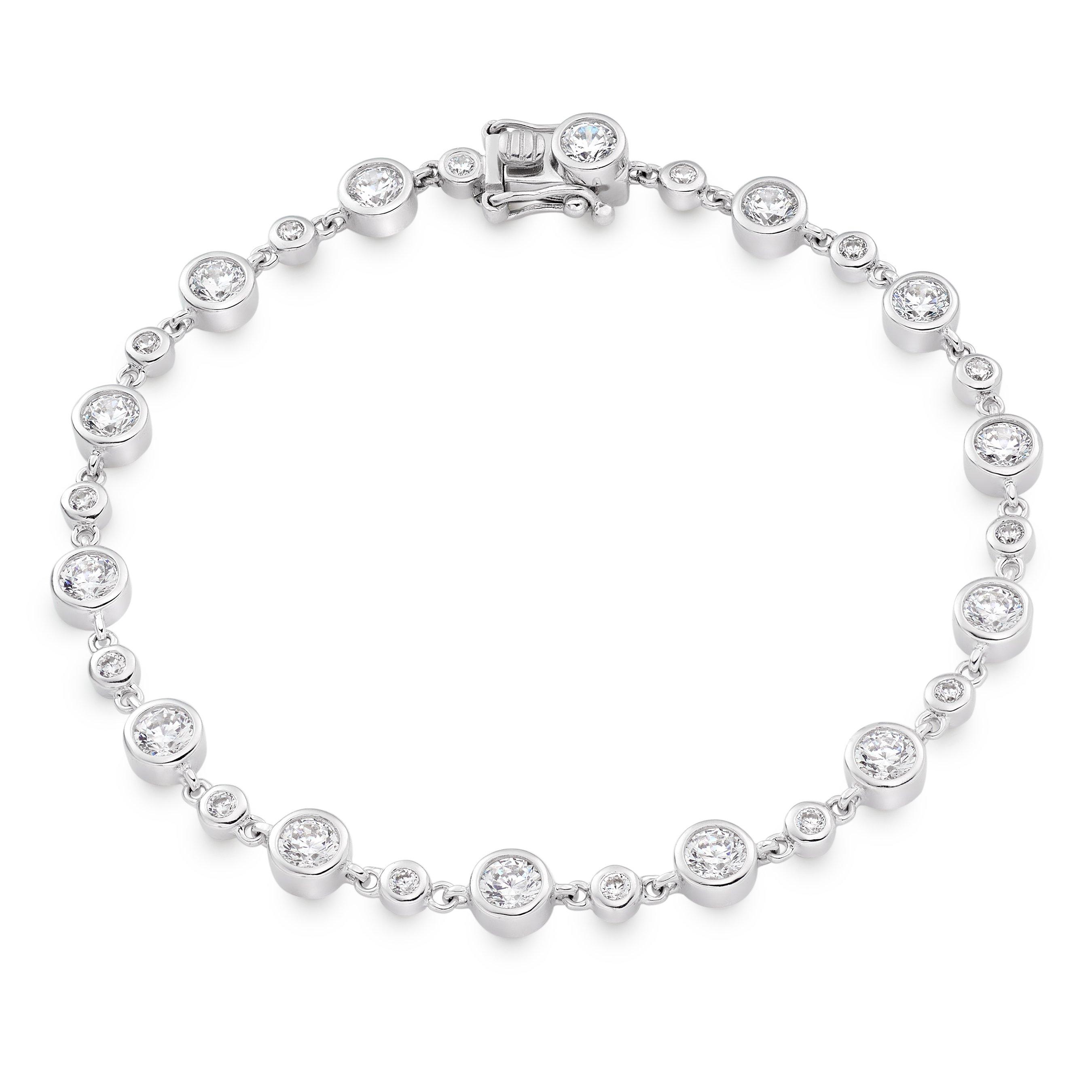 Silver Cubic Zirconia Bracelet | 0136935 | Beaverbrooks the Jewellers