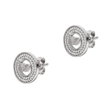 Emporio Armani Silver Cubic Zirconia Stud Earrings | 0138084 ...