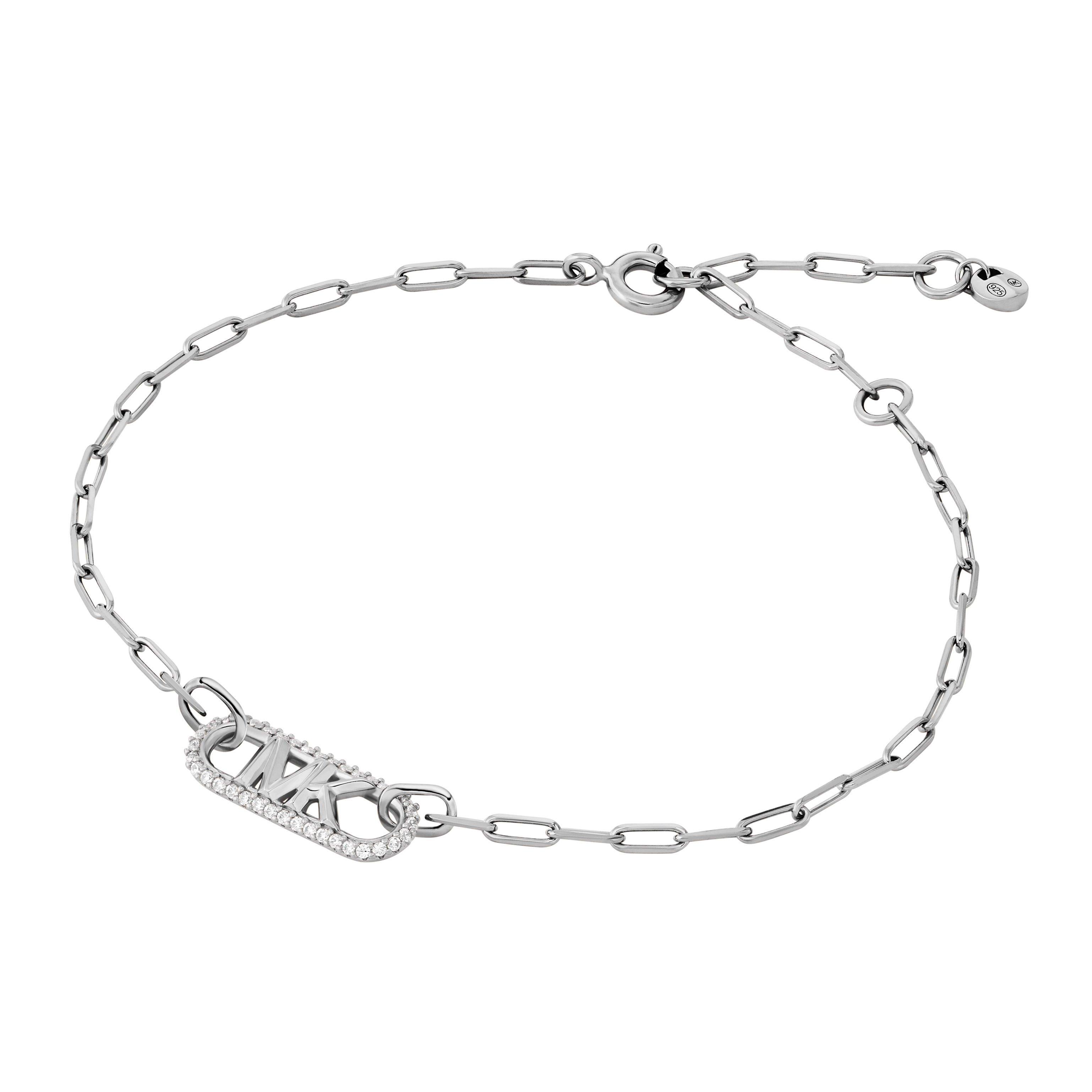 michael kors silver cubic zirconia bracelet