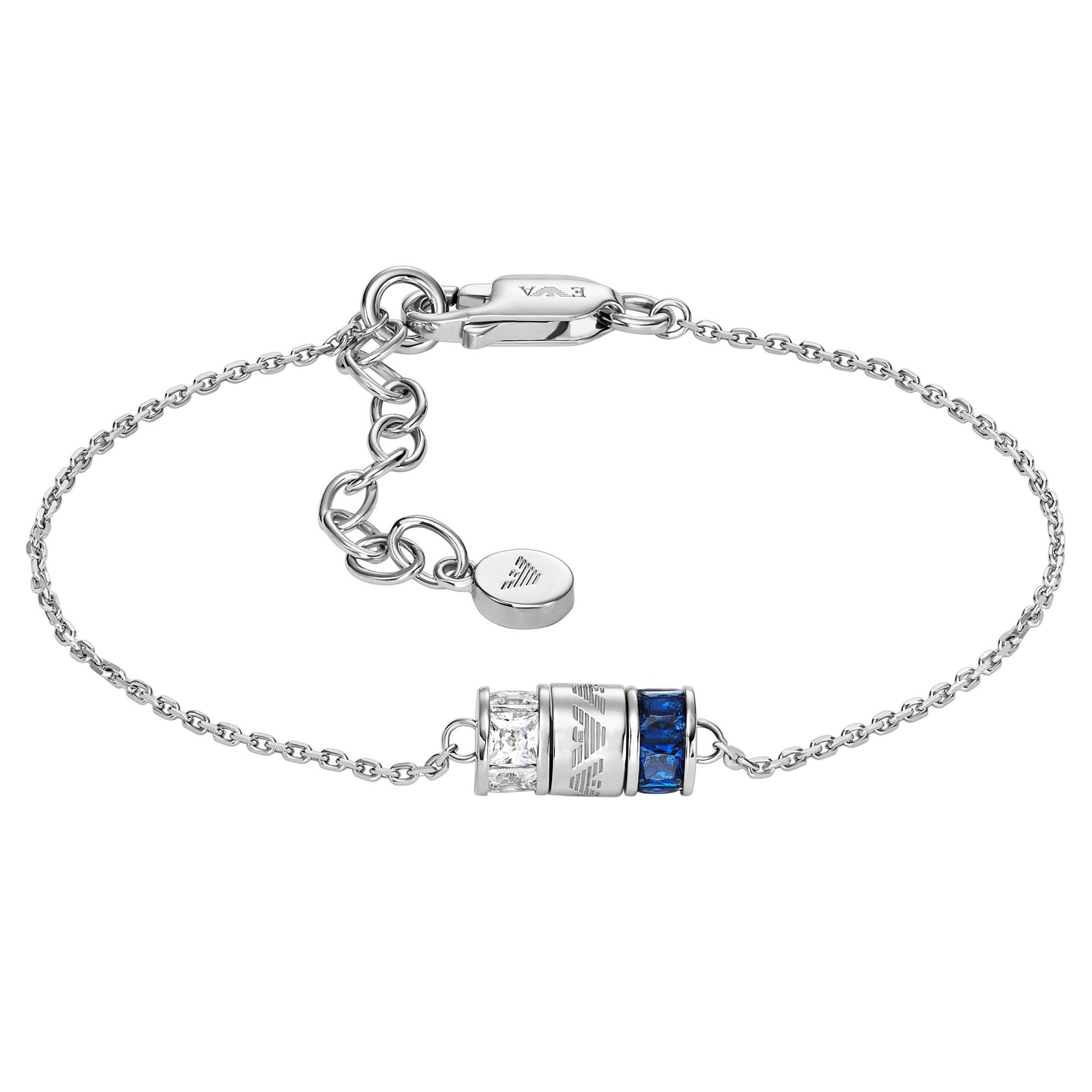 Emporio Armani Silver Cubic Zirconia Ladies Bracelet | 0138498 ...