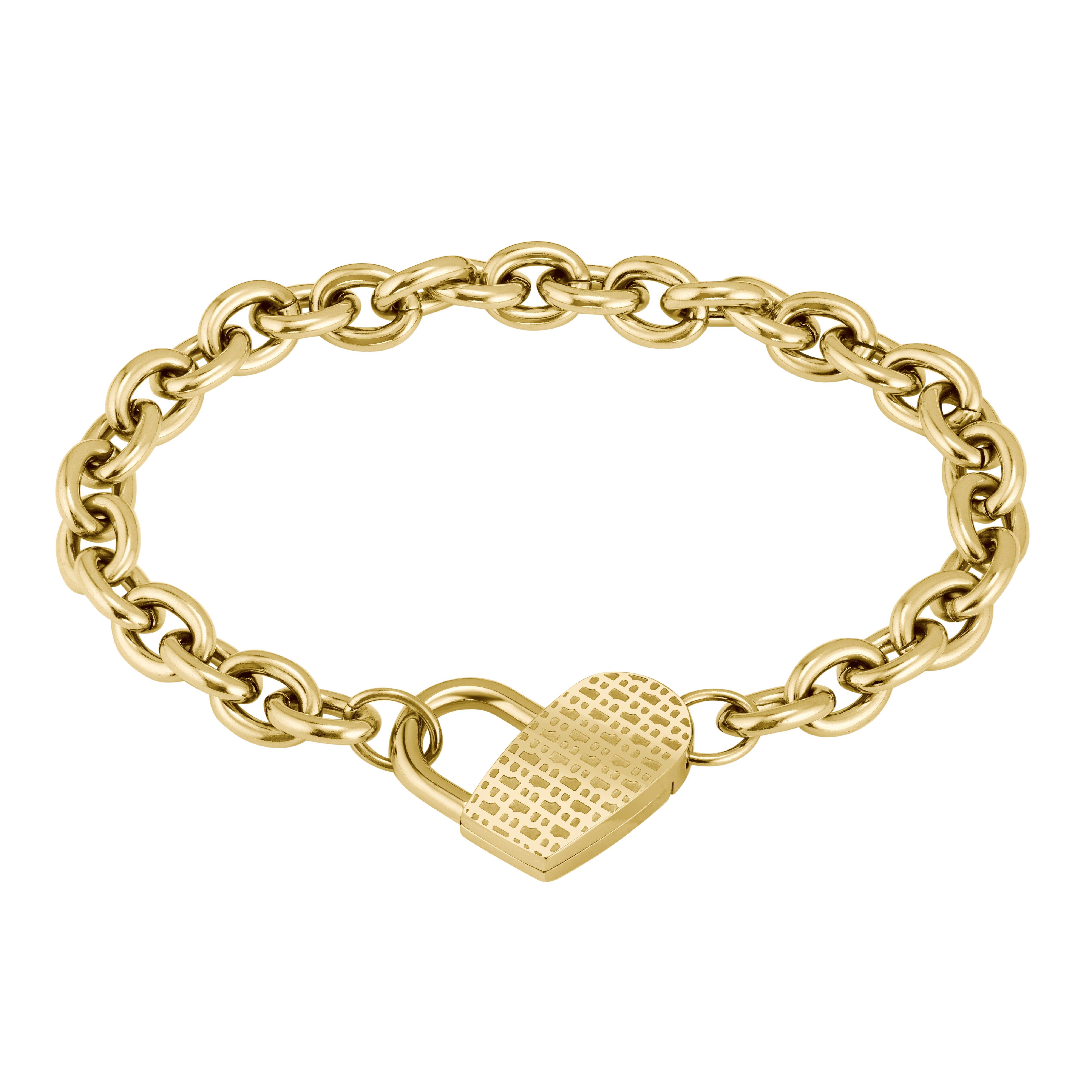 BOSS Gold Tone Bracelet | 0138543 | Beaverbrooks the Jewellers
