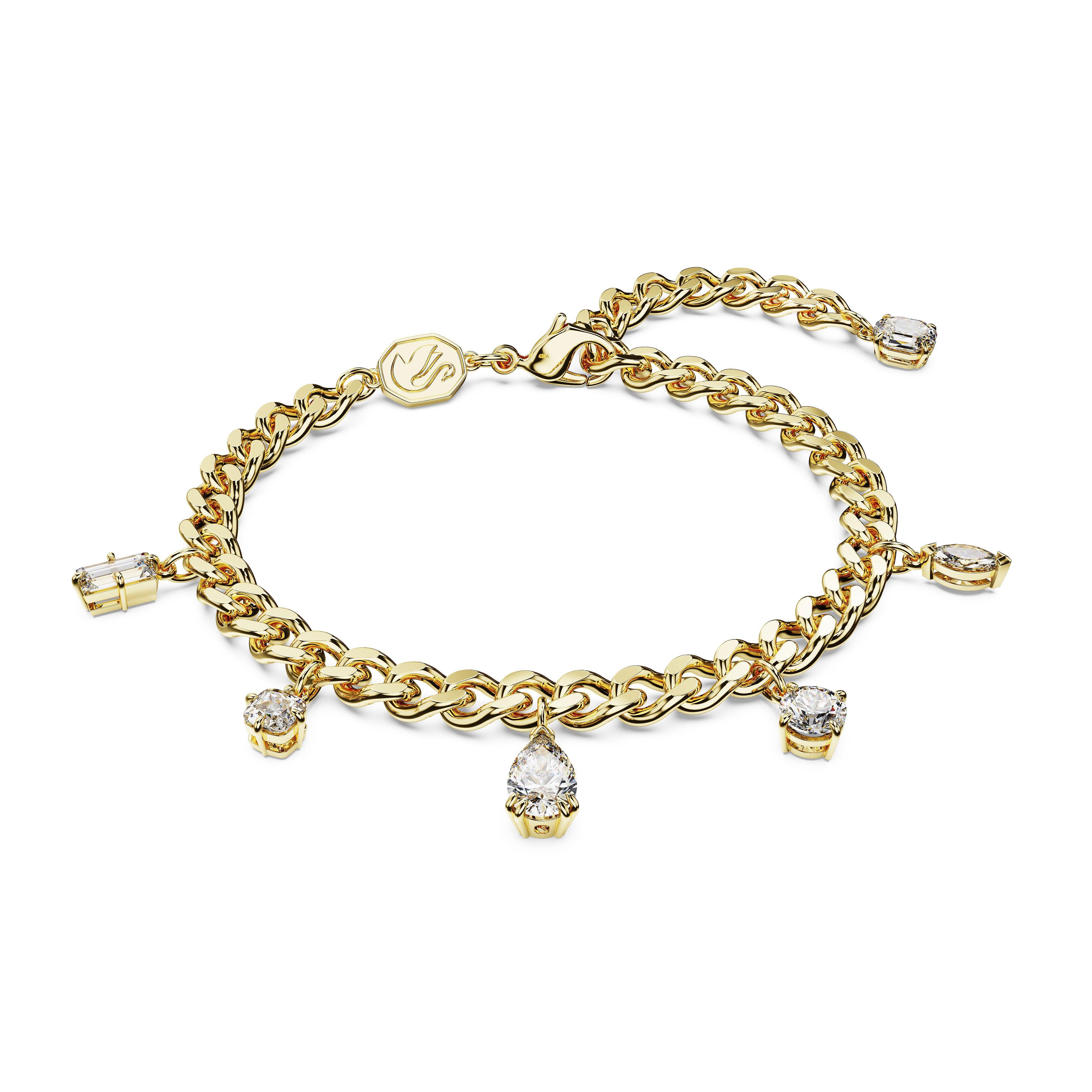 Swarovski Dextera Gold Tone Bracelet | 0138872 | Beaverbrooks the Jewellers