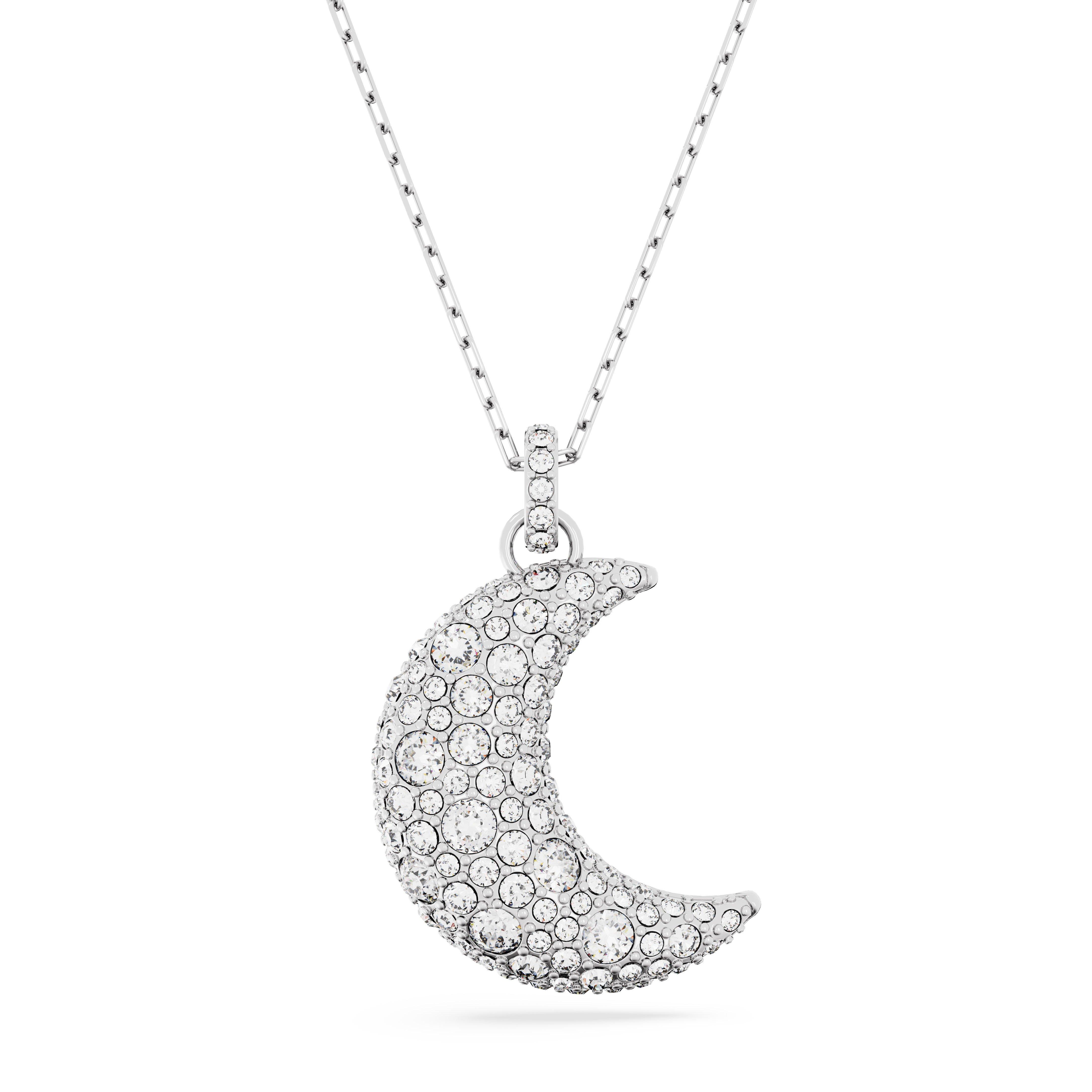 Swarovski Luna Moon Pendant | 0138877 | Beaverbrooks the Jewellers