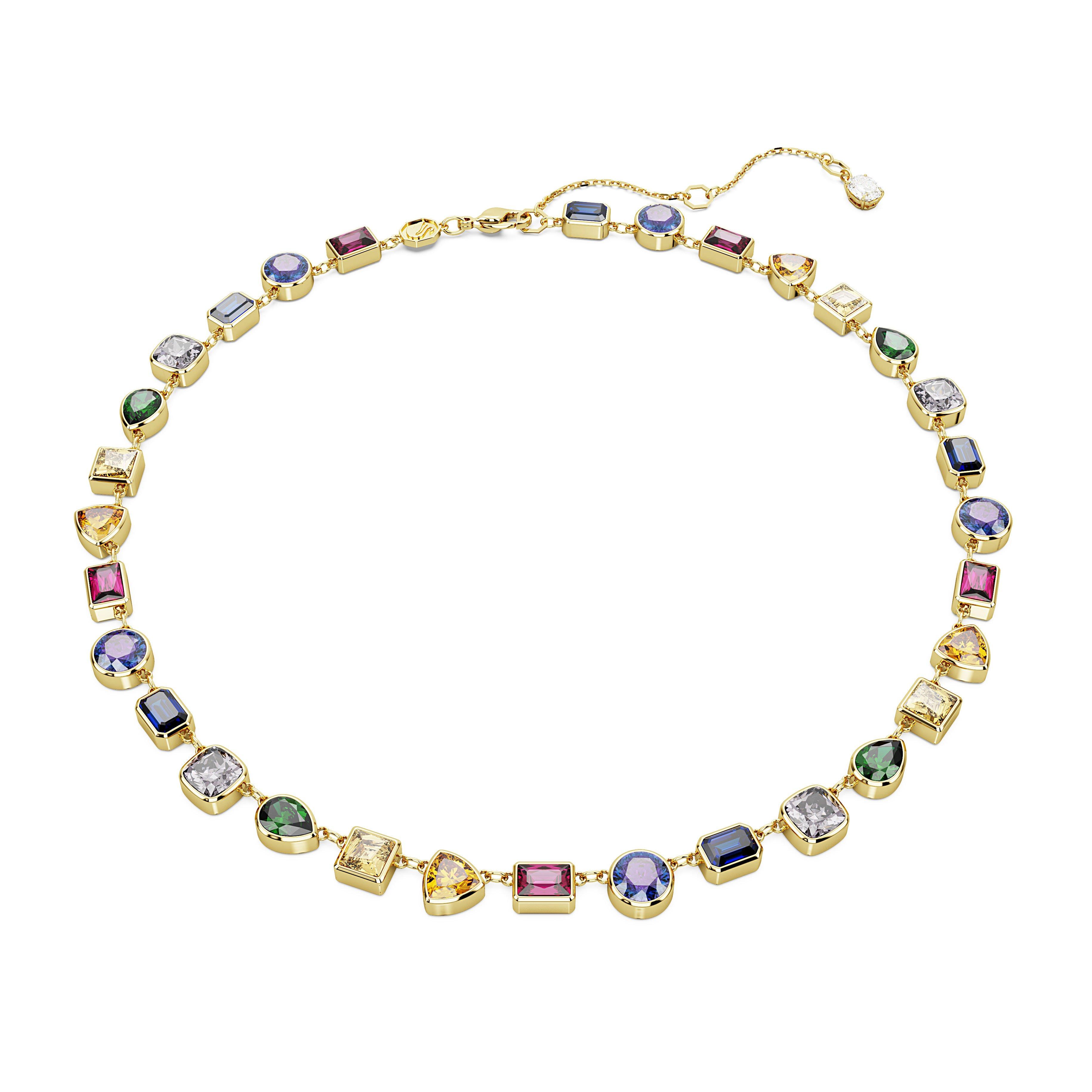 Swarovski Stilla Gold Tone Multicoloured Necklace