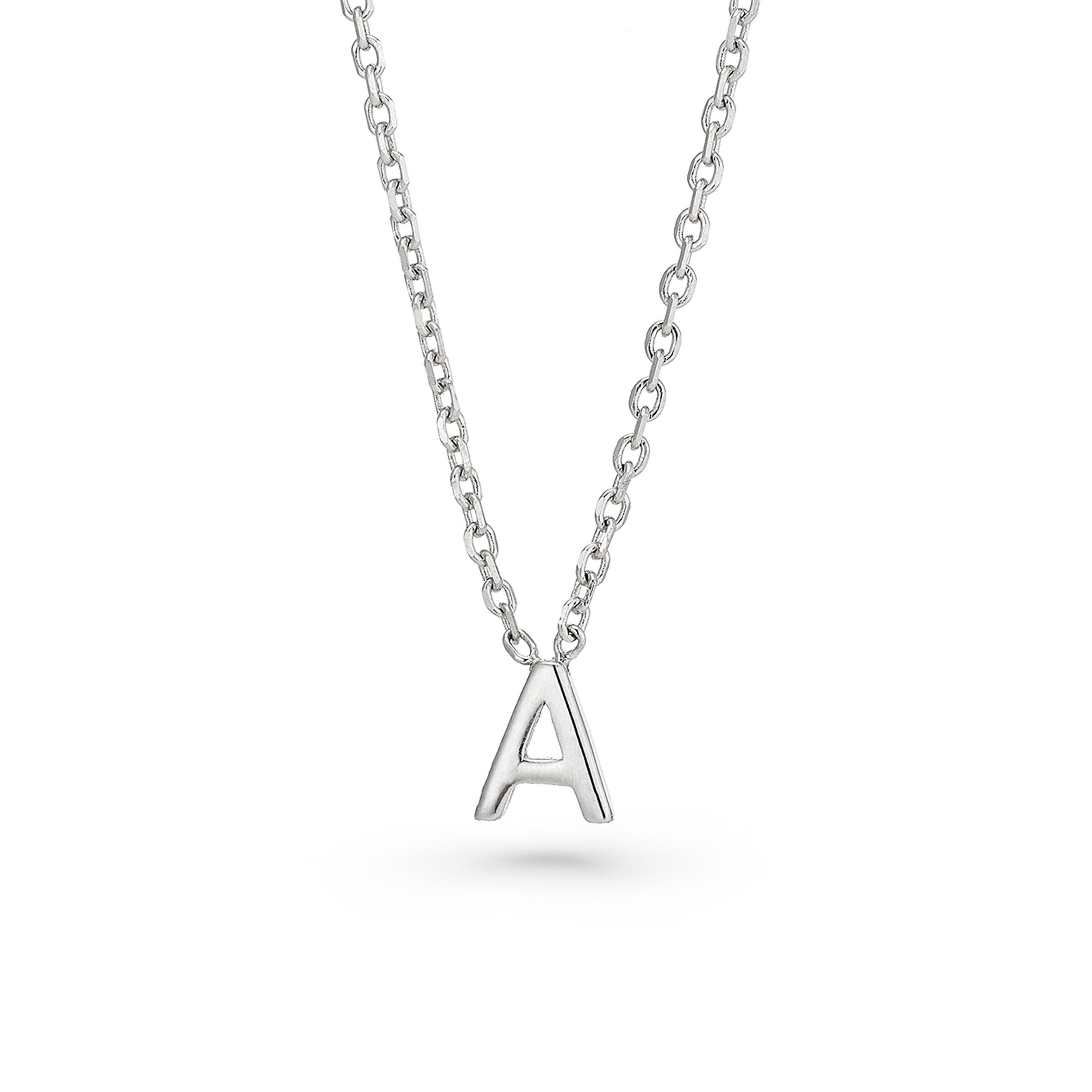 Beaverbrooks Silver Petite Initial A Necklace 0139091 Beaverbrooks