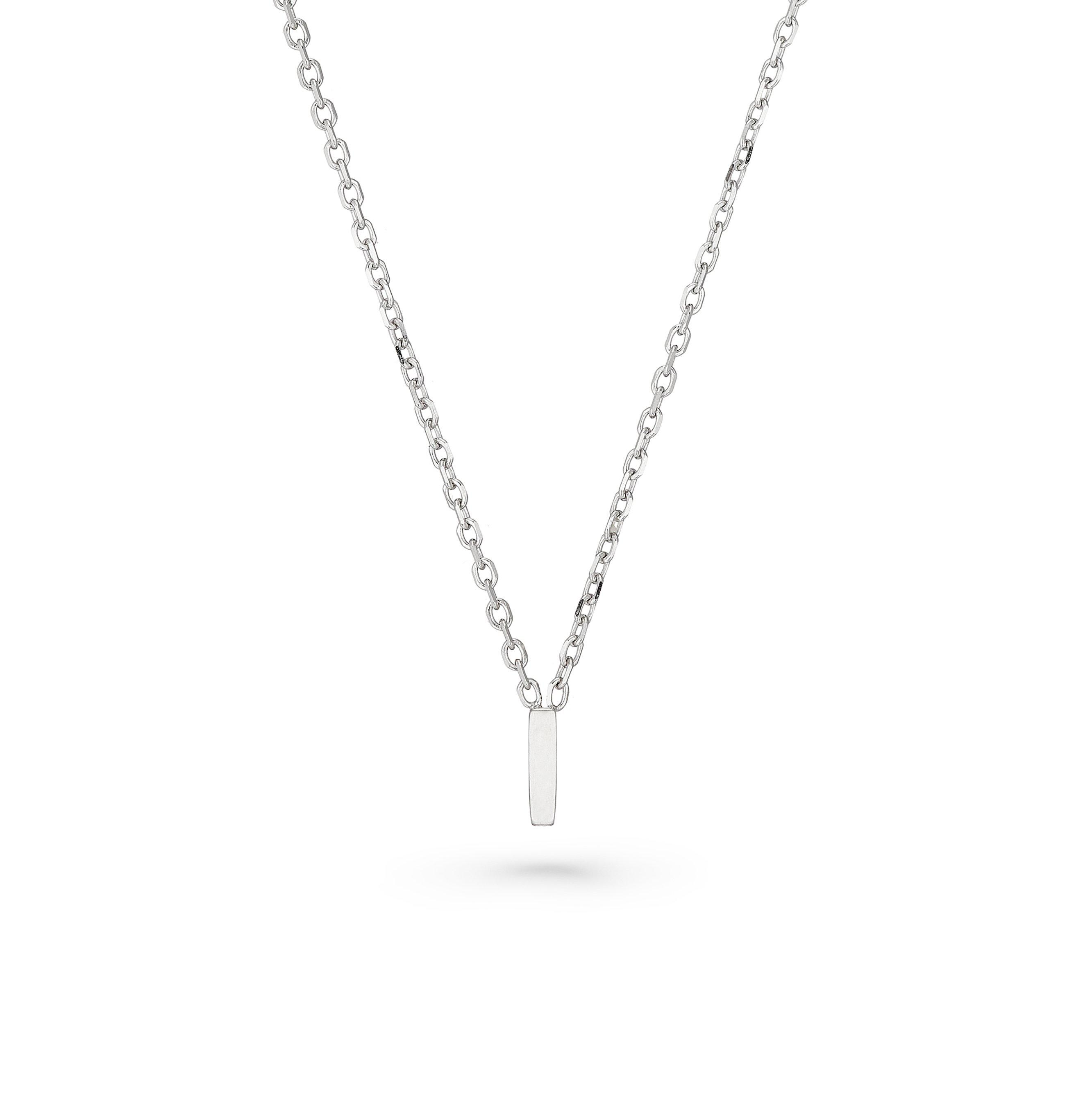 Beaverbrooks Silver Petite Initial I Necklace 0139100 Beaverbrooks