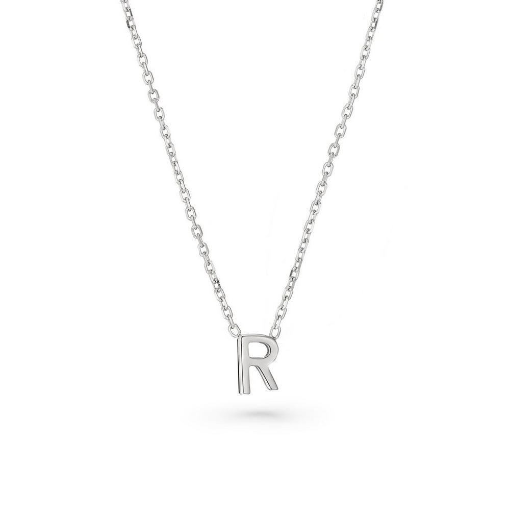 Silver Petite Initial R Necklace