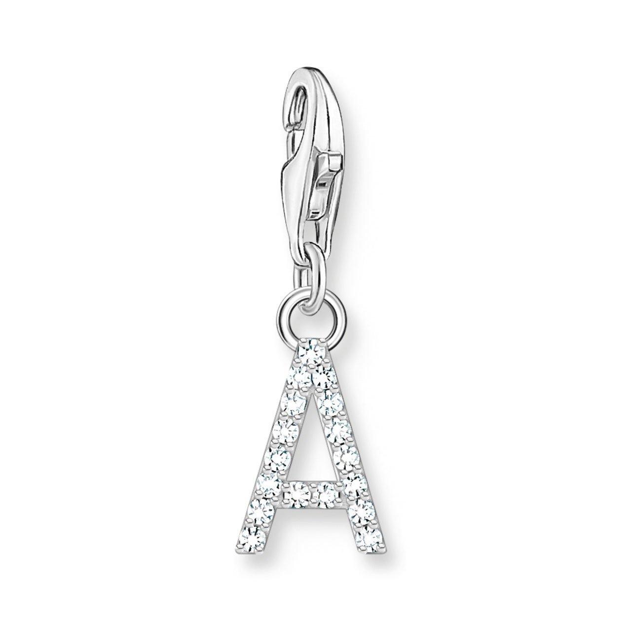 Thomas Sabo Silver Cubic Zirconia Initial A Charm | 0139216 ...