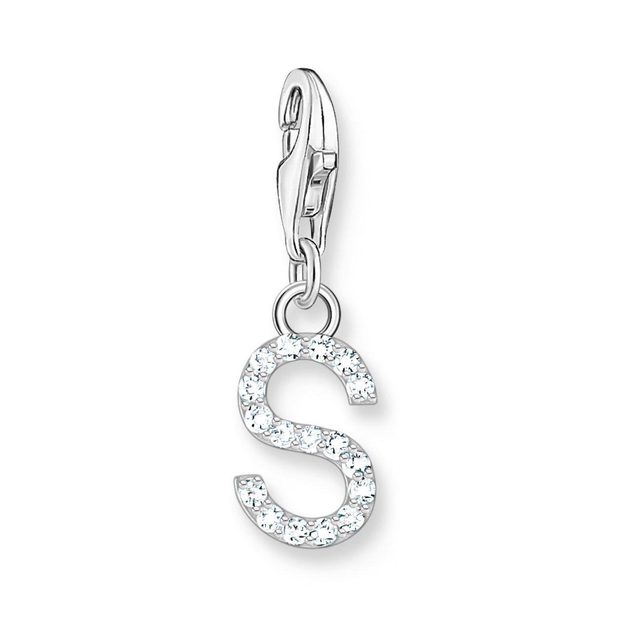 Thomas Sabo Silver Cubic Zirconia Initial S Charm | 0139256 ...