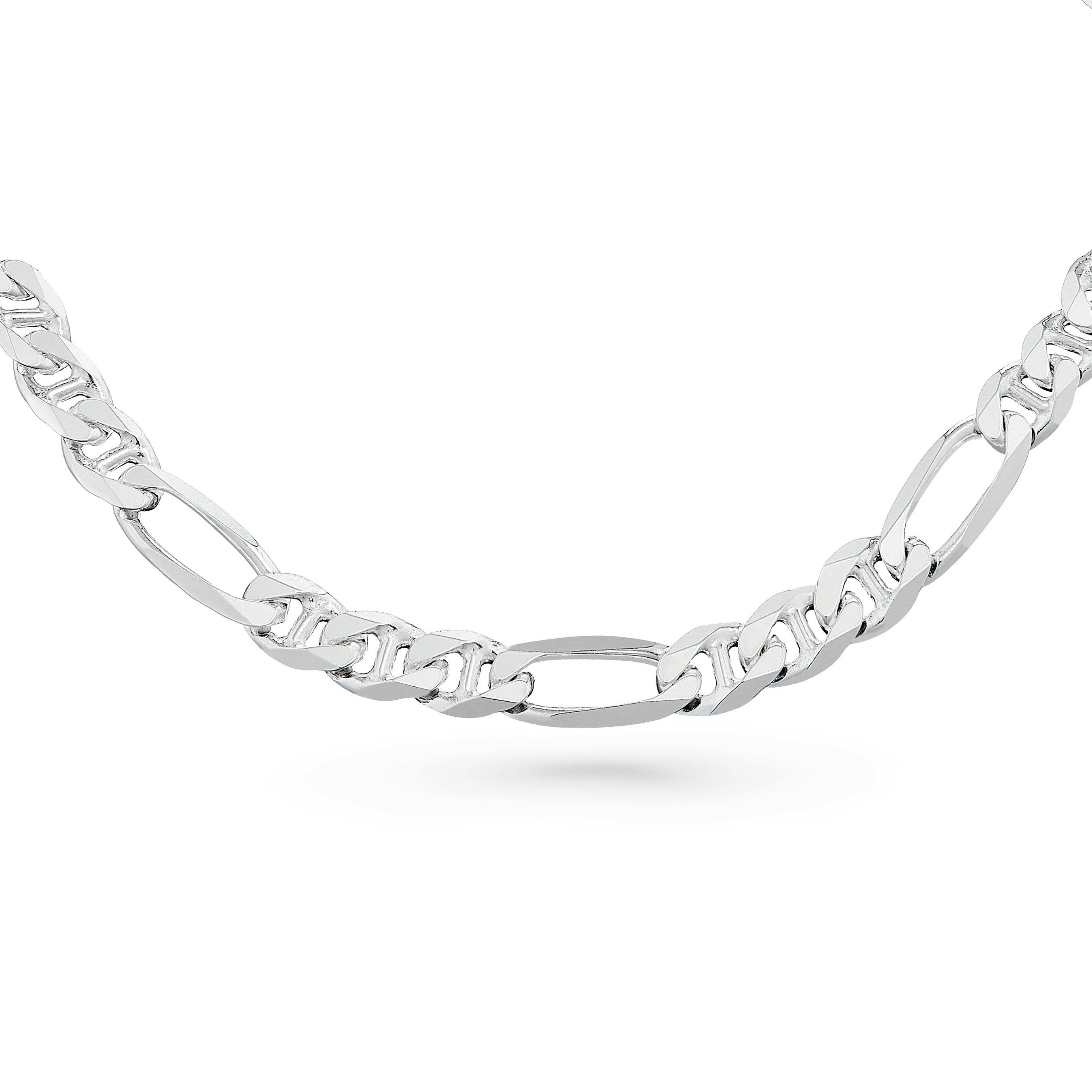 Silver Figaro Bracelet | 0139345 | Beaverbrooks the Jewellers