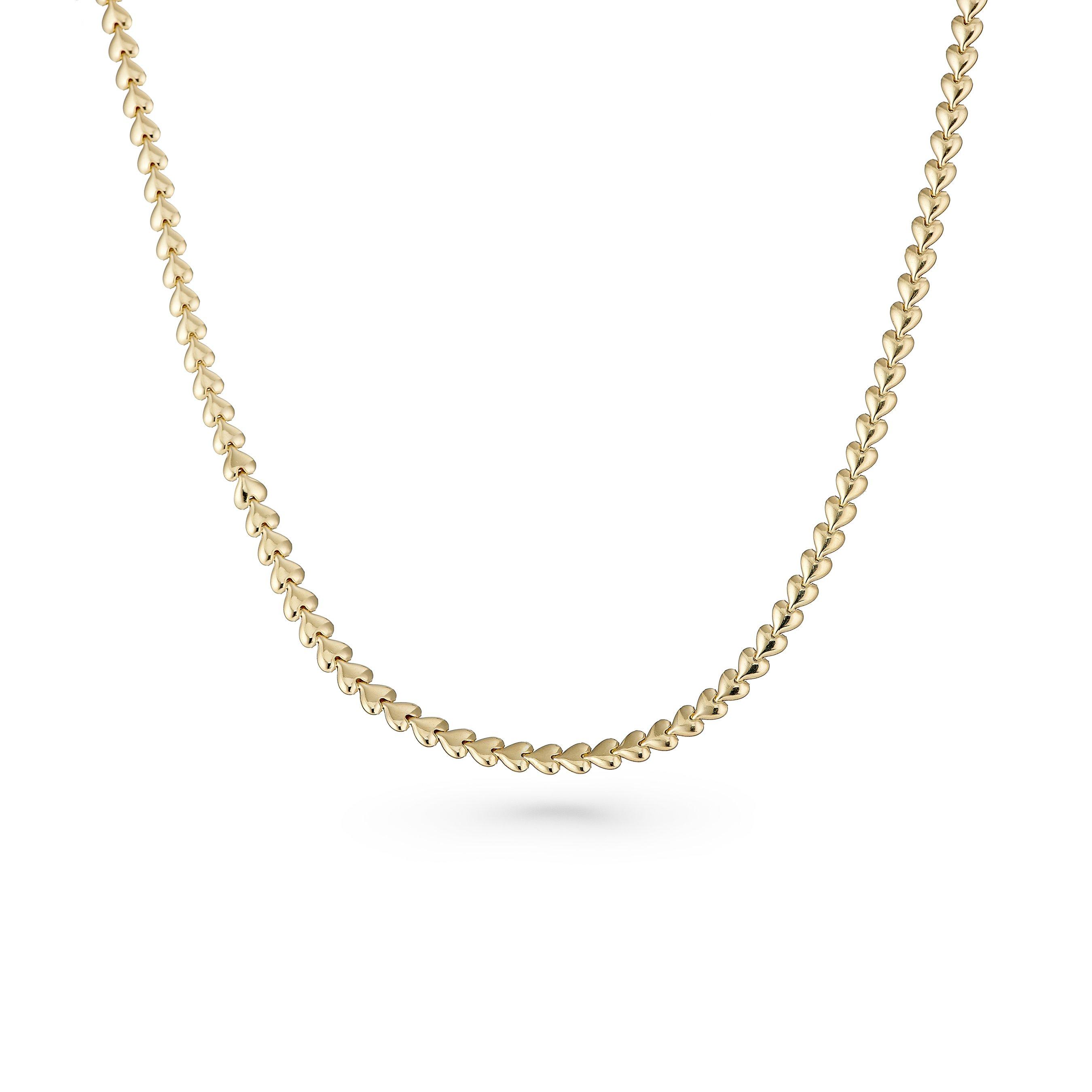 Yellow Gold Plated Heart Necklace