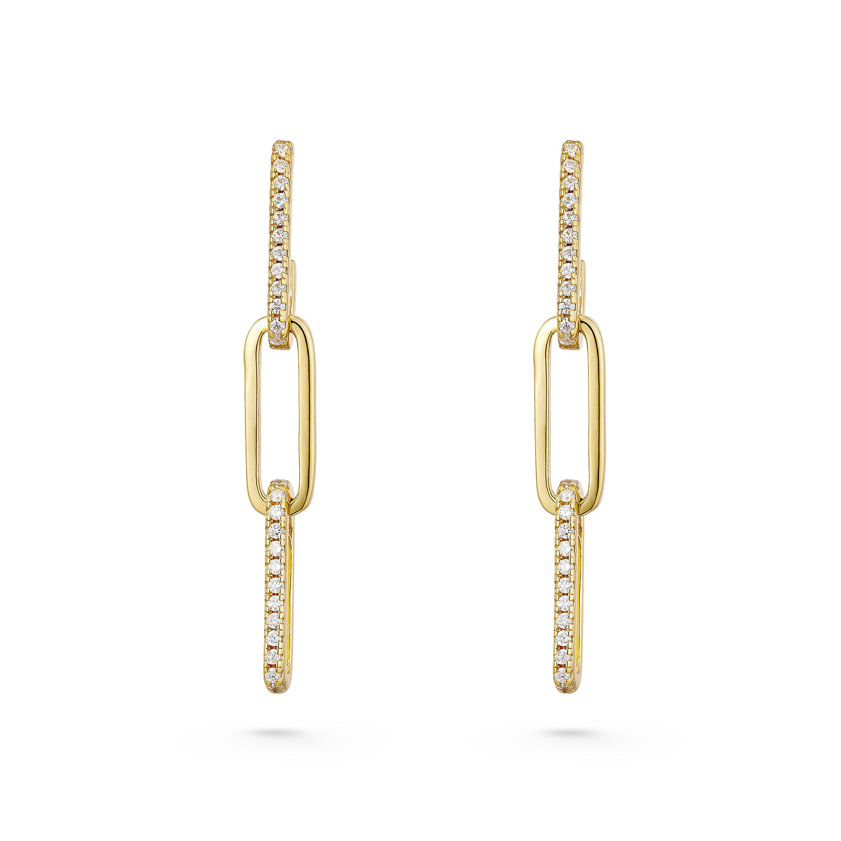 Yellow Gold Plated Cubic Zirconia Drop Earrings | 0139366 ...