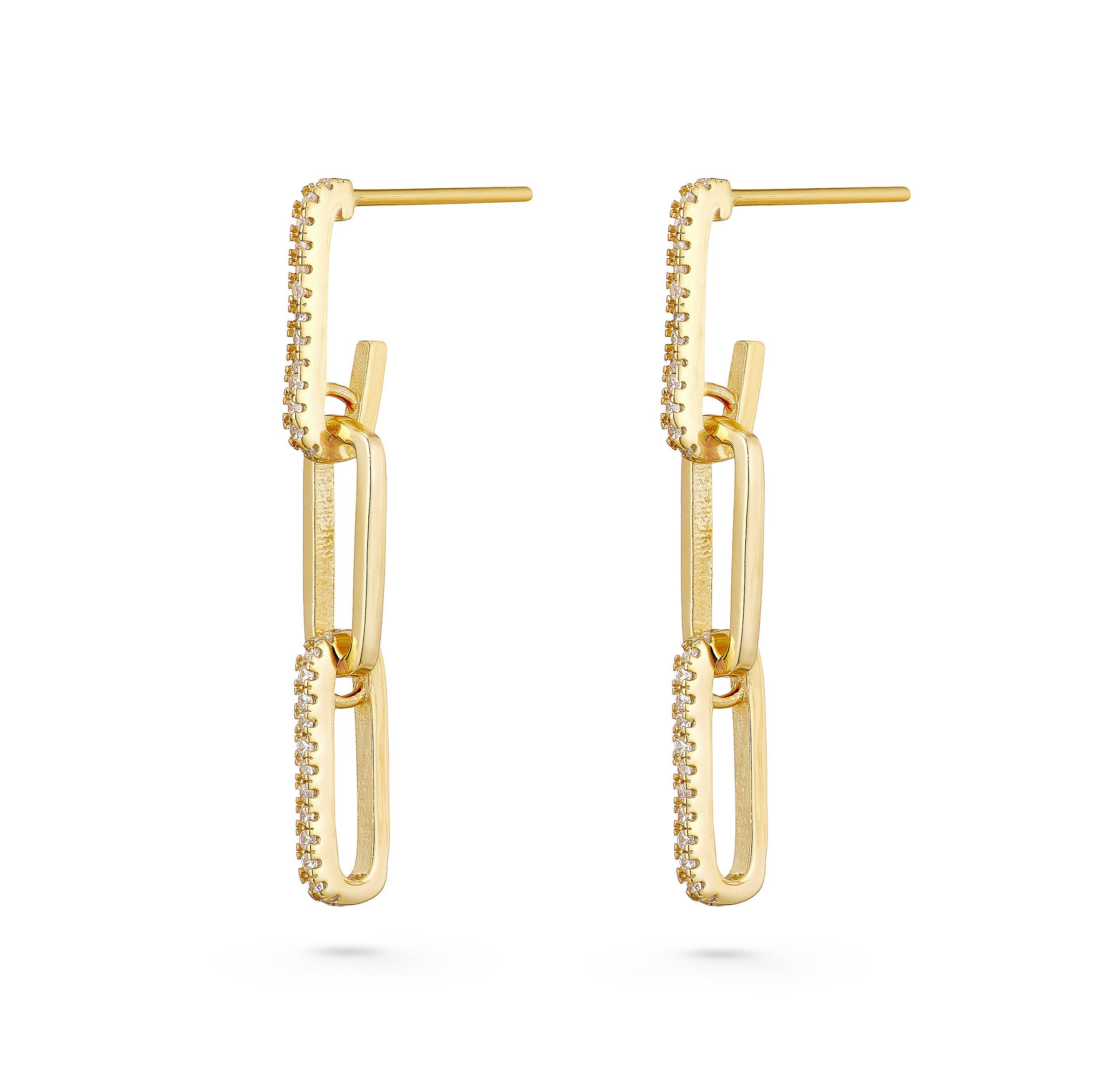 Yellow Gold Plated Cubic Zirconia Drop Earrings | 0139366 ...