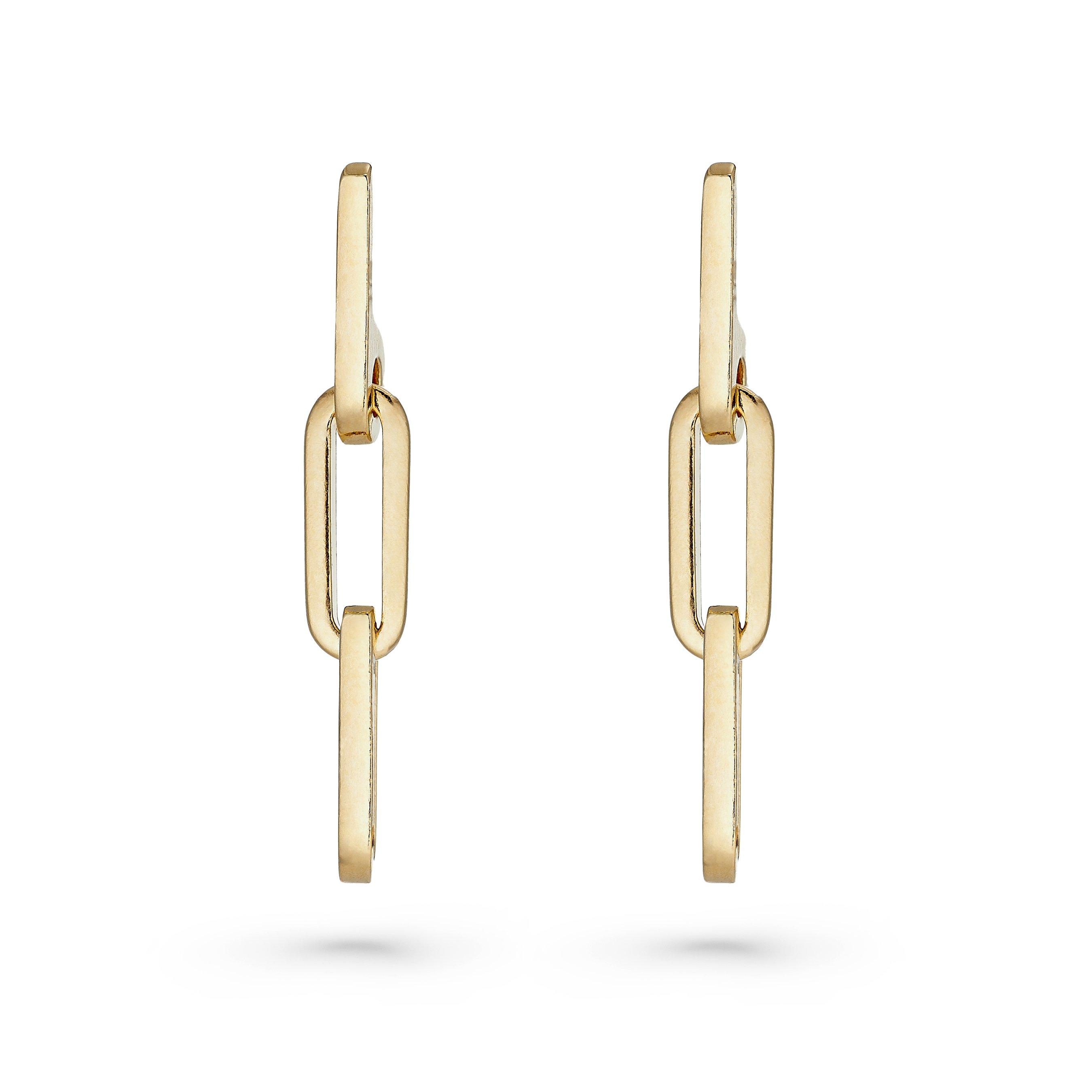 Yellow Gold Plated Drop Earrings