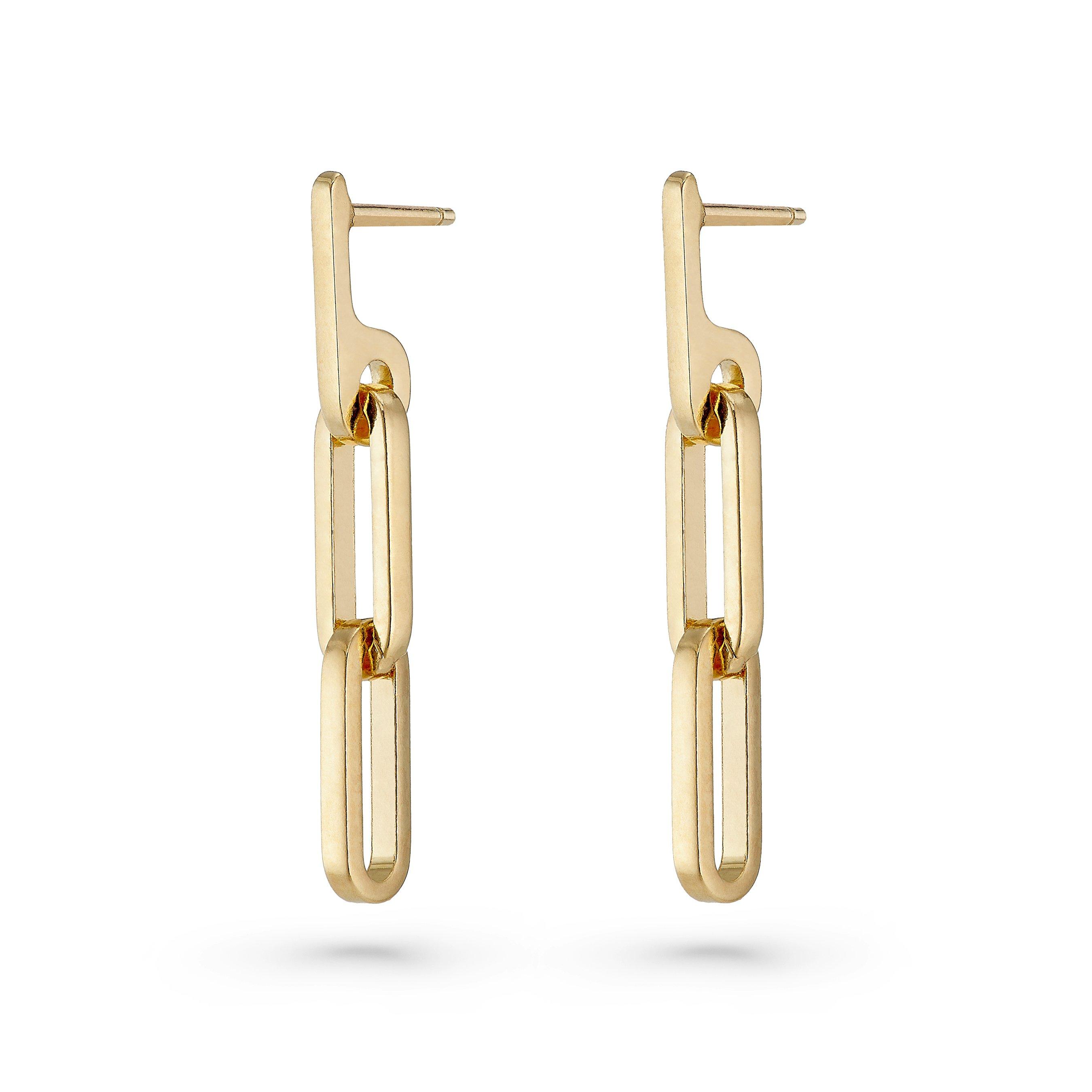 Yellow Gold Plated Drop Earrings | 0139367 | Beaverbrooks the Jewellers