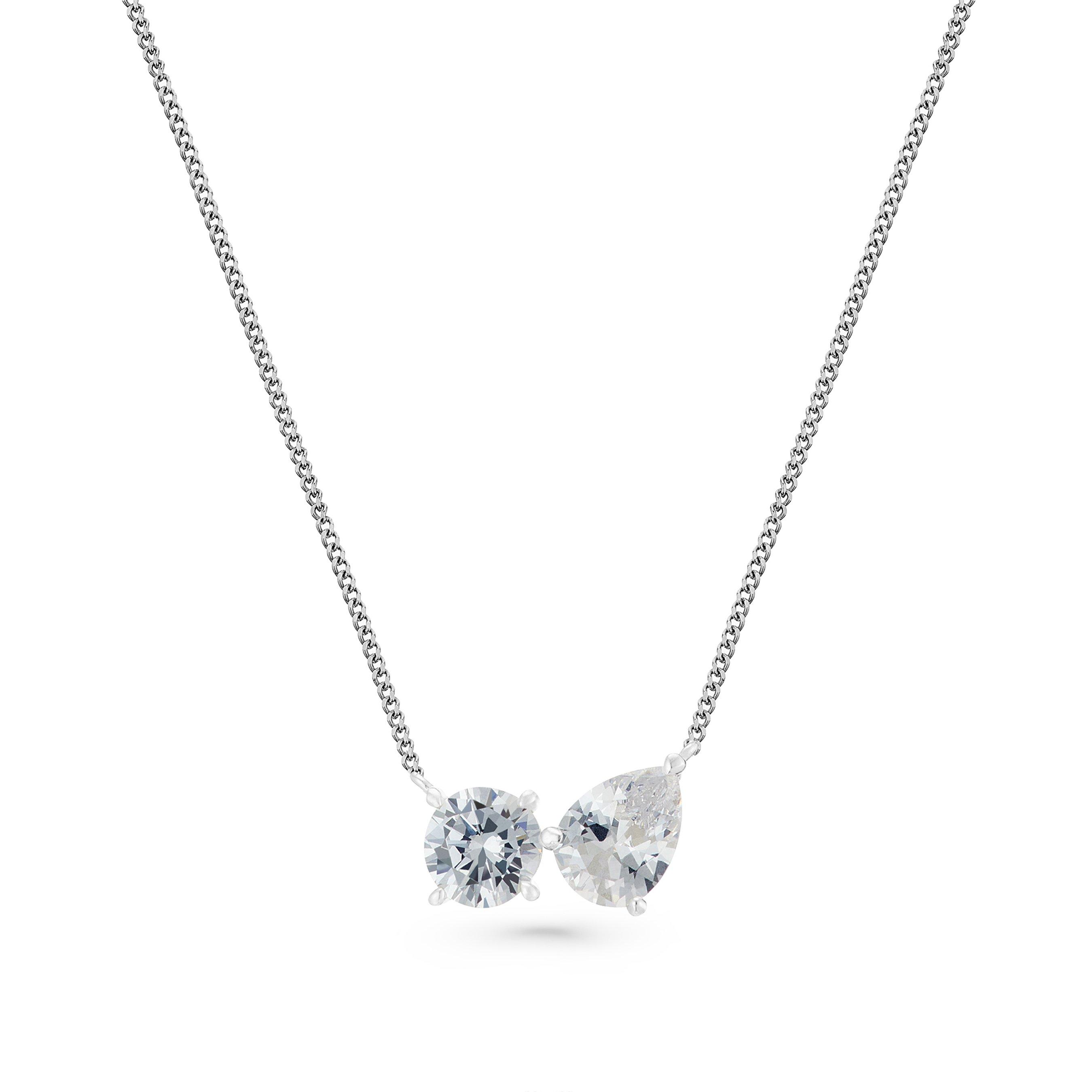 Silver Cubic Zirconia Necklace | 0139372 | Beaverbrooks the Jewellers