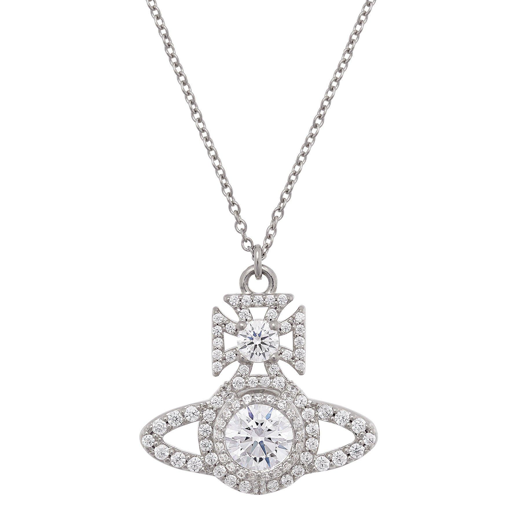 Vivienne Westwood Norabelle White Metal Crystal Pendant | 0139931 ...