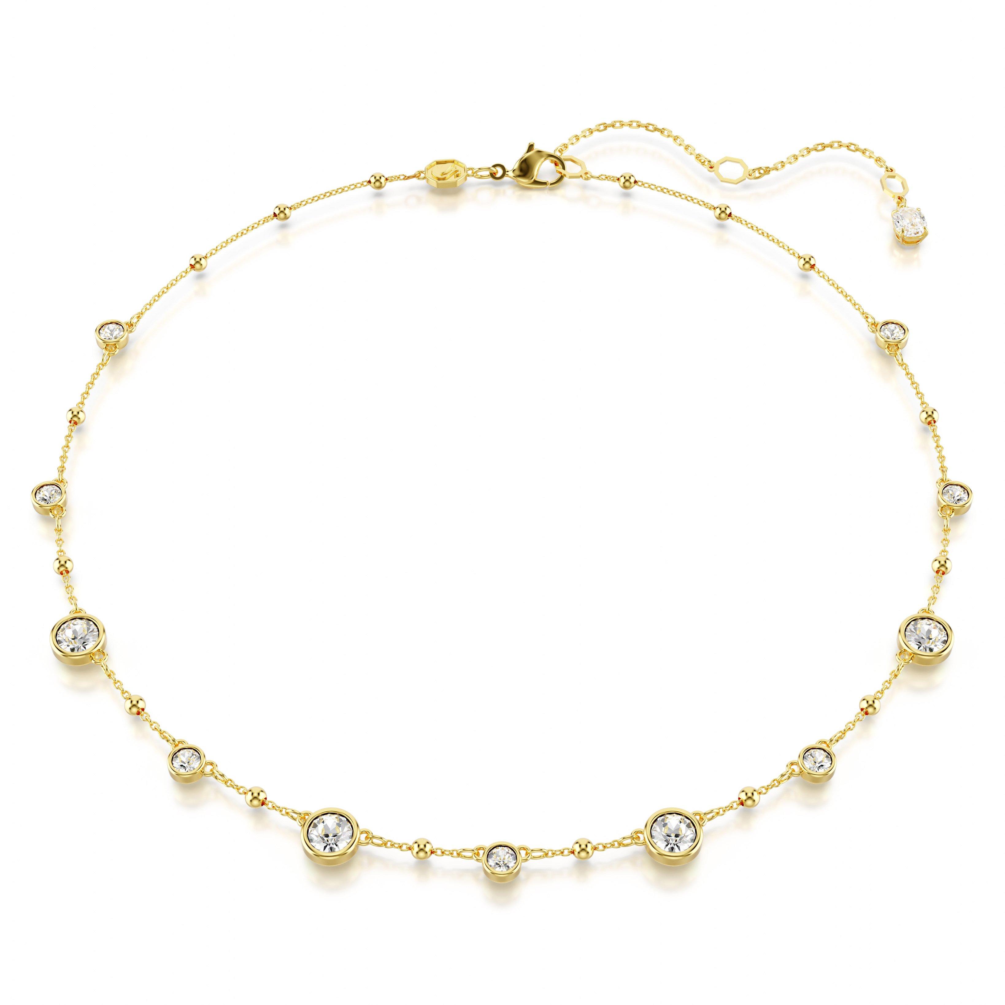 Swarovski Imber Yellow Gold Tone Crystal Necklace