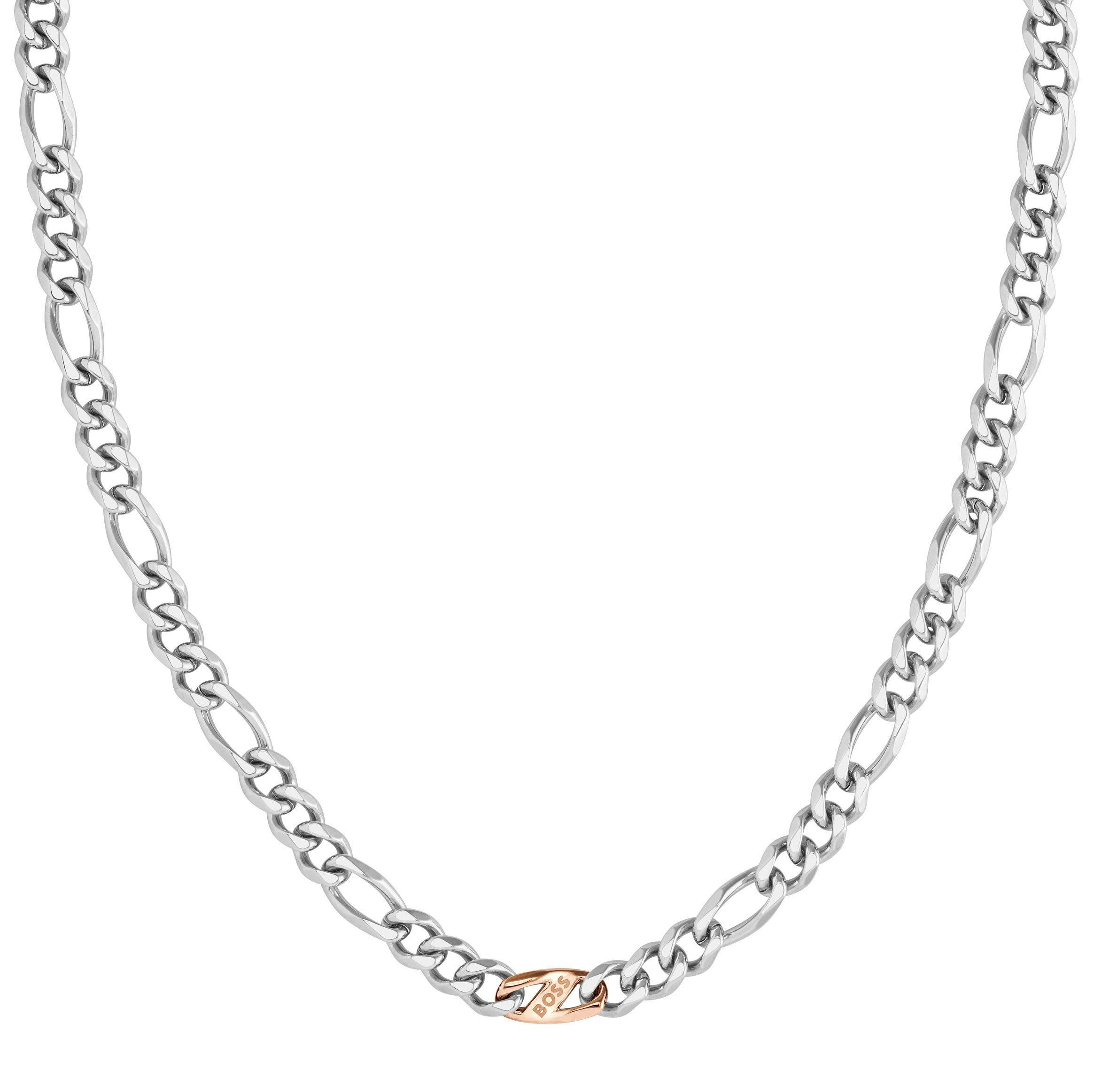 BOSS Men's Stainless Steel Figaro Men's Necklace, Size 61cm