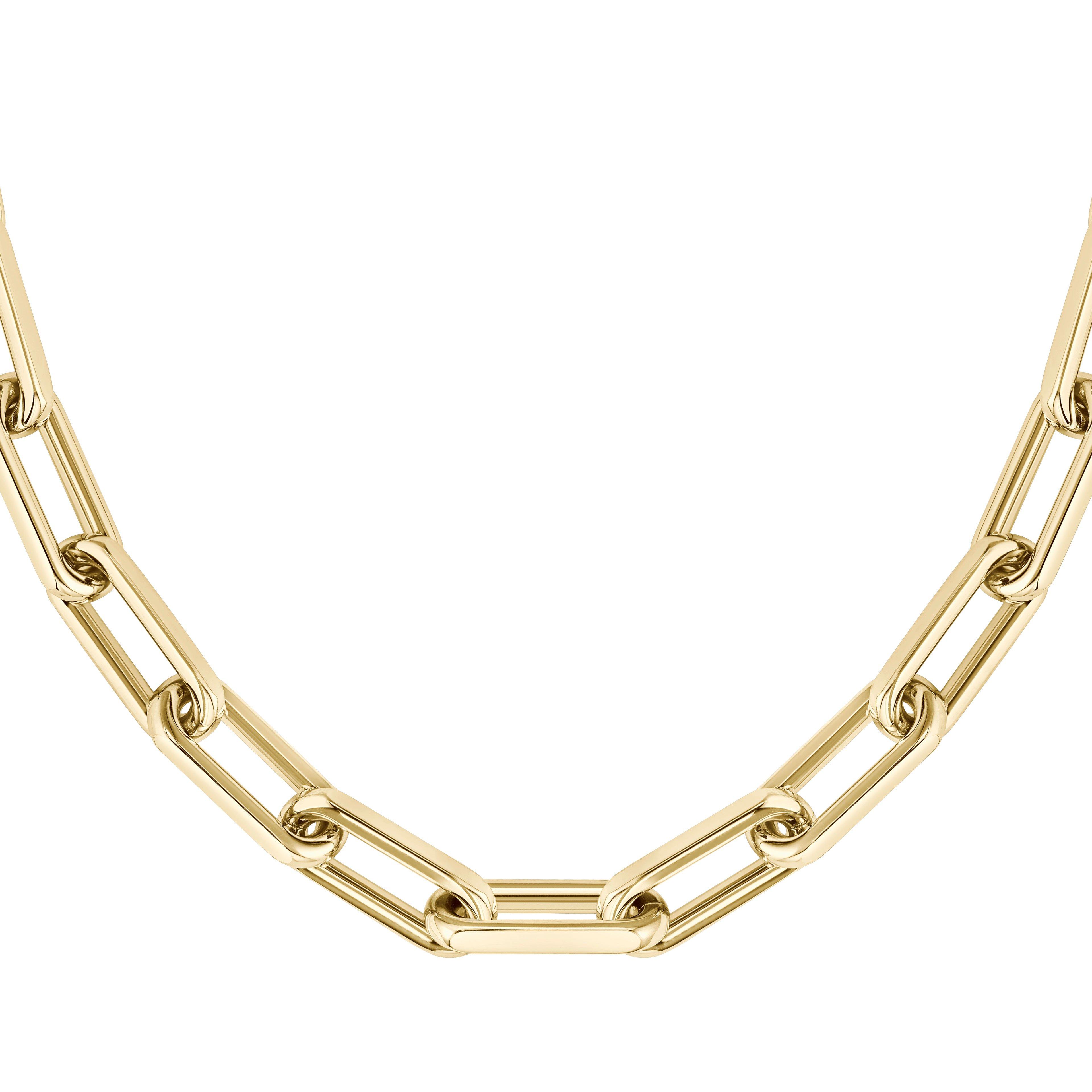BOSS Halia Yellow Gold Plated Necklace | 0141148 | Beaverbrooks the ...
