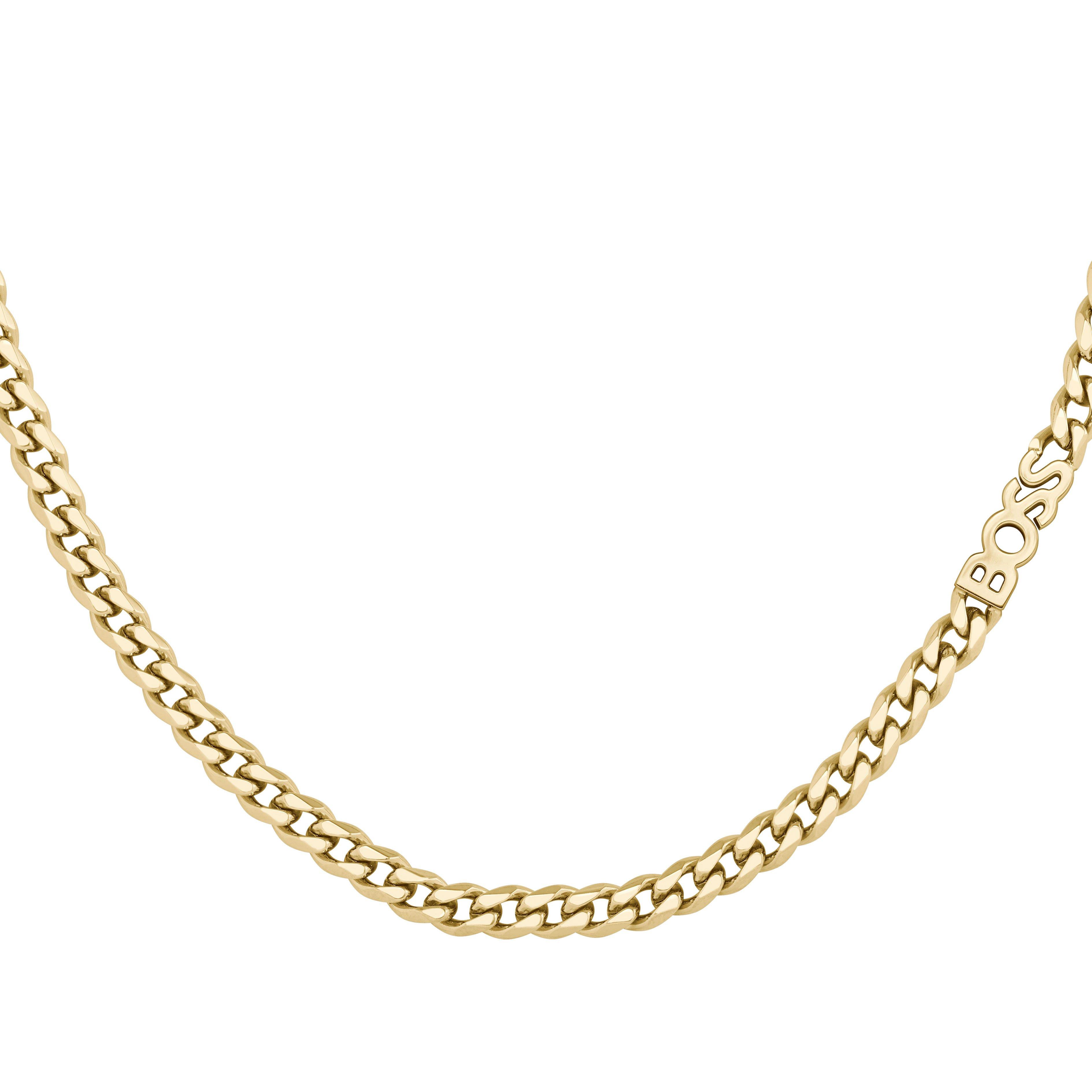 BOSS Women's Kassy Yellow Gold Plated Necklace, Size 45cm