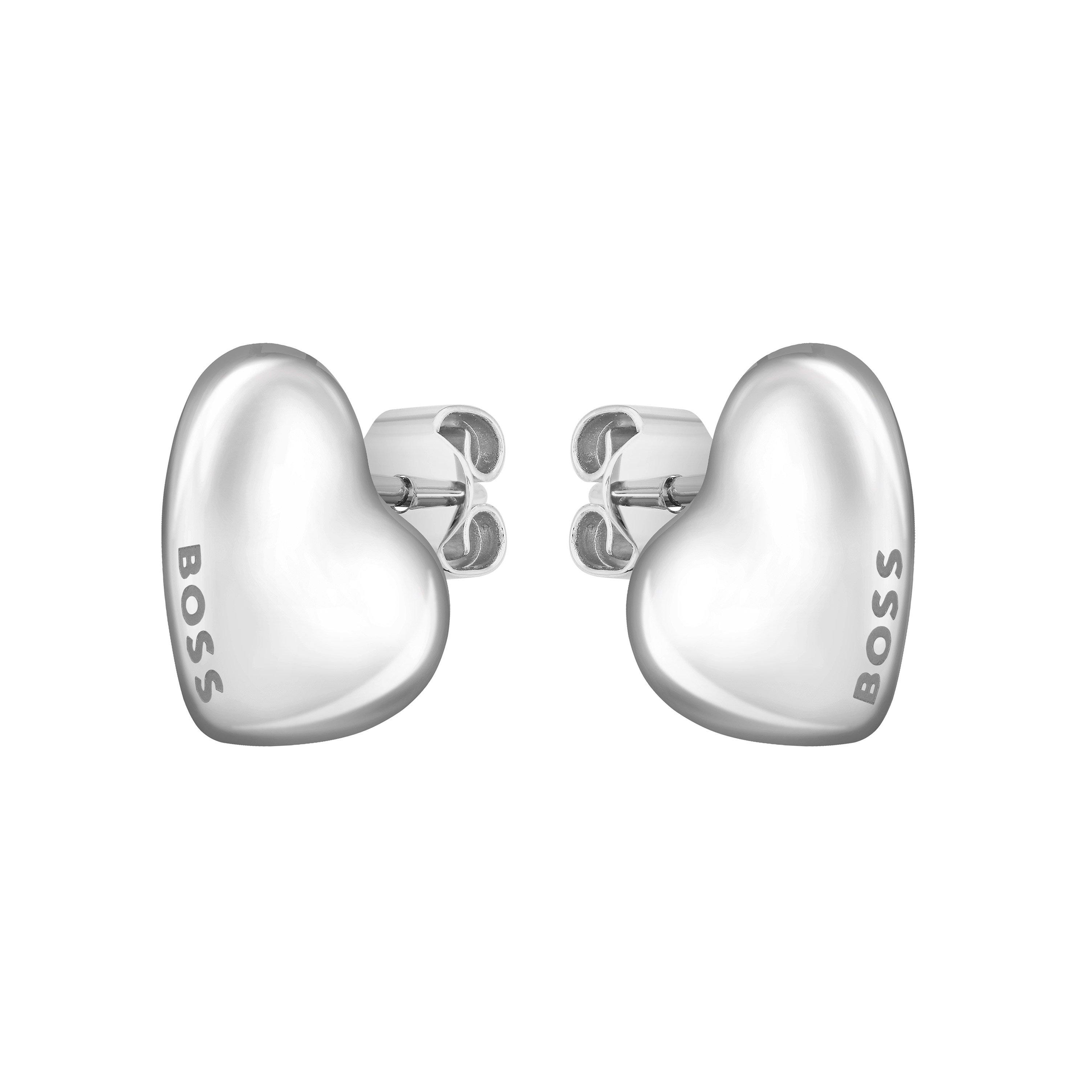 Honey Heart Stainless Steel Stud Earrings