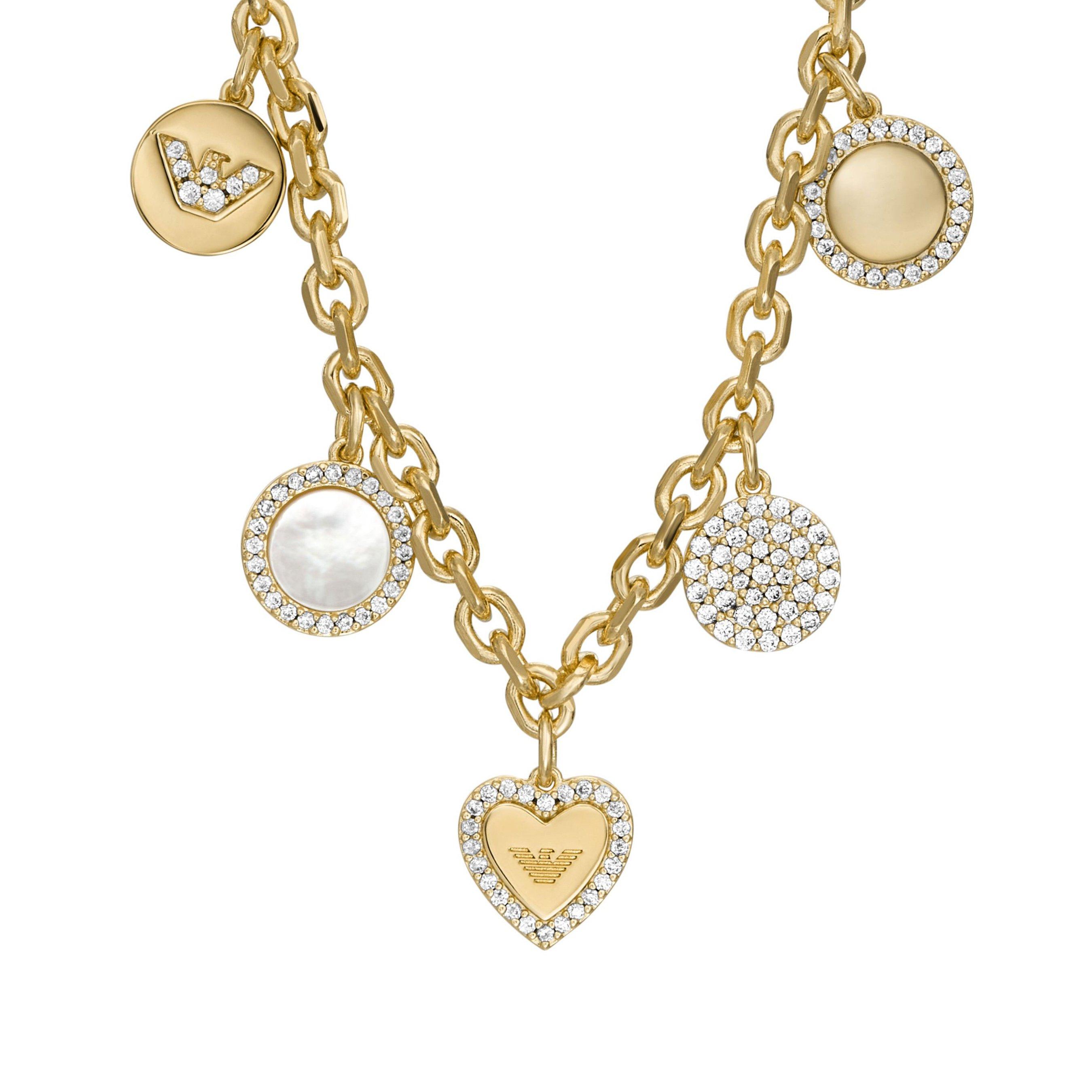 Emporio Armani Gold Tone Cubic Zirconia Necklace 0141661