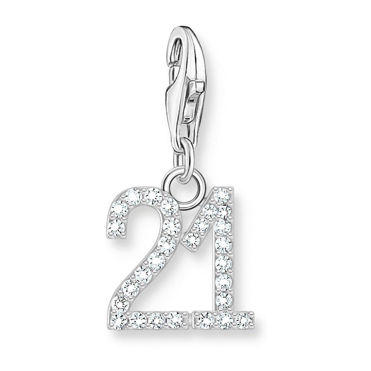 Thomas Sabo Silver Cubic Zirconia 21 Charm