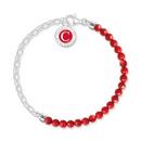 Thomas Sabo Charmista Club Silver Red Bead Bracelet | 0142445 ...