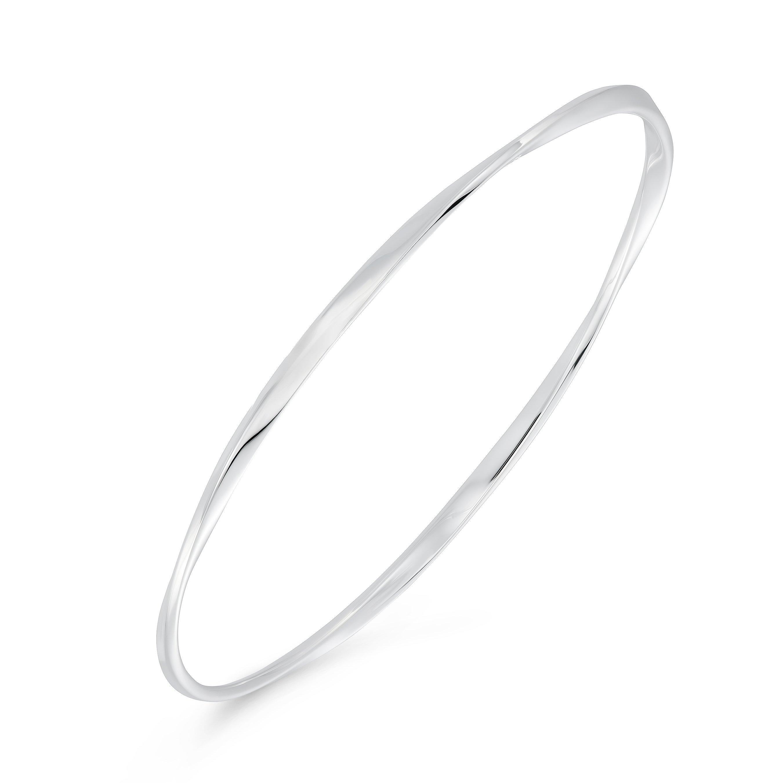 Beaverbrooks Silver Twist Bangle | 0143694 | Beaverbrooks