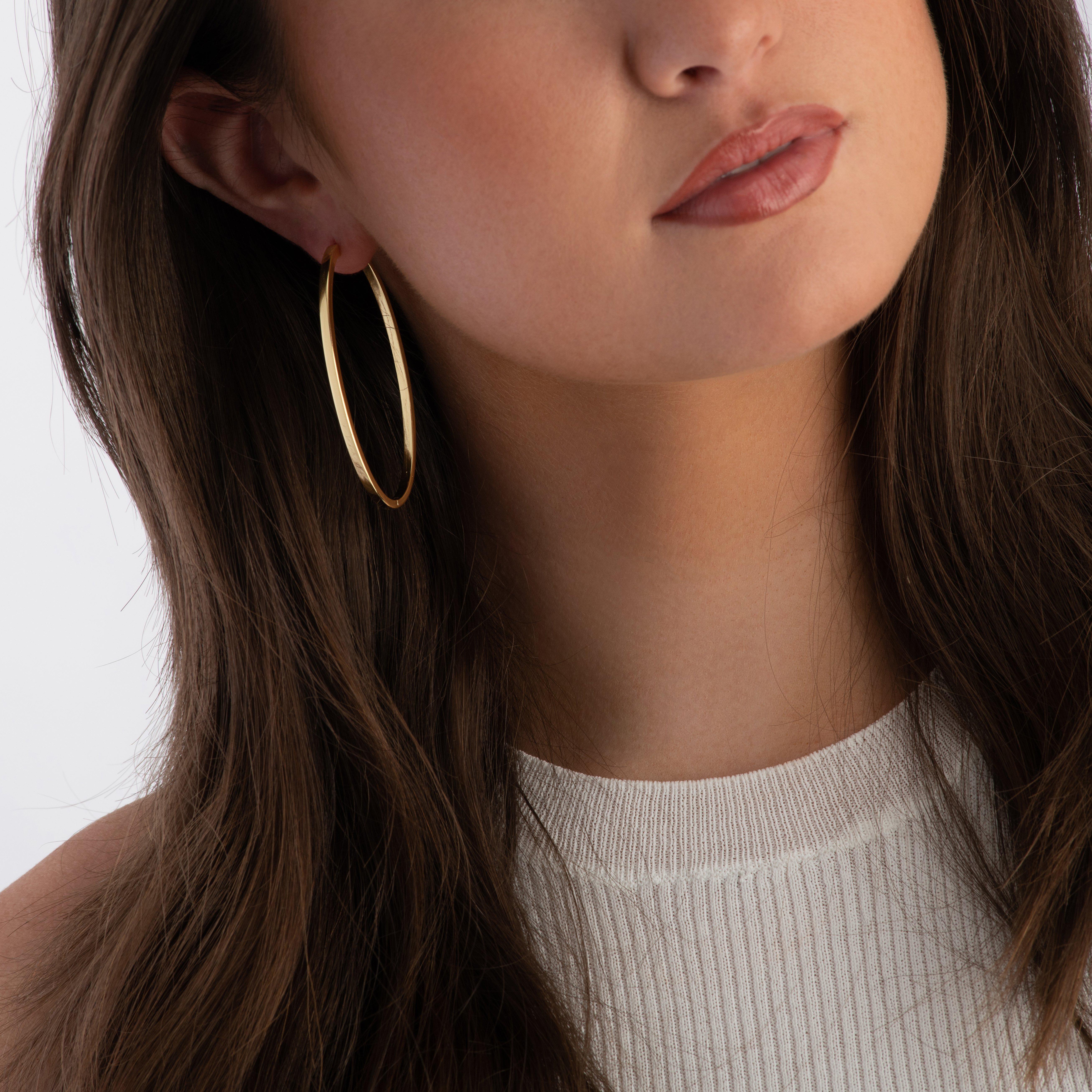 Sif Jakobs Ellisse 18ct Yellow Gold Plated Hoop Earrings