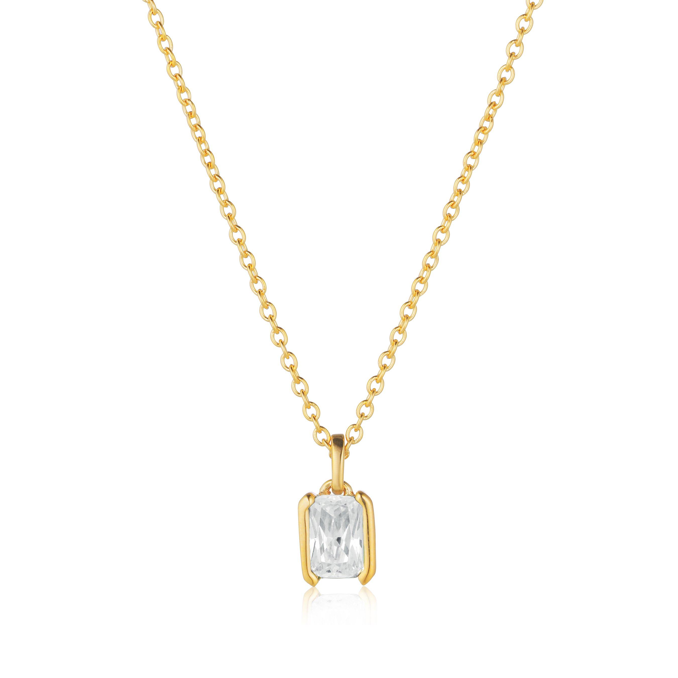 Sif Jakobs Roccanova Piccolo Yellow Gold Plated Cubic Zirconia Pendant