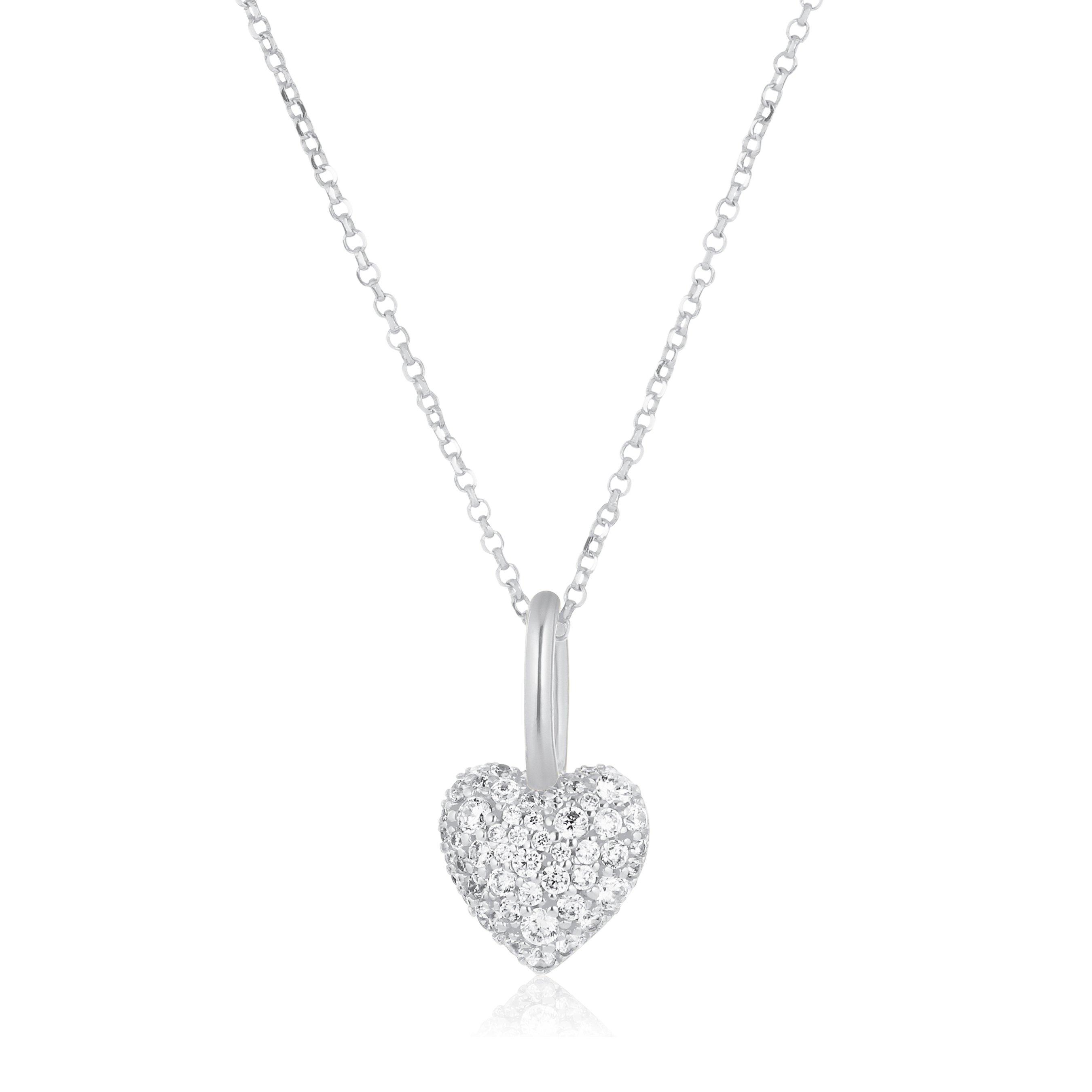 Sif Jakobs Caro Silver Cubic Zirconia Heart Pendant