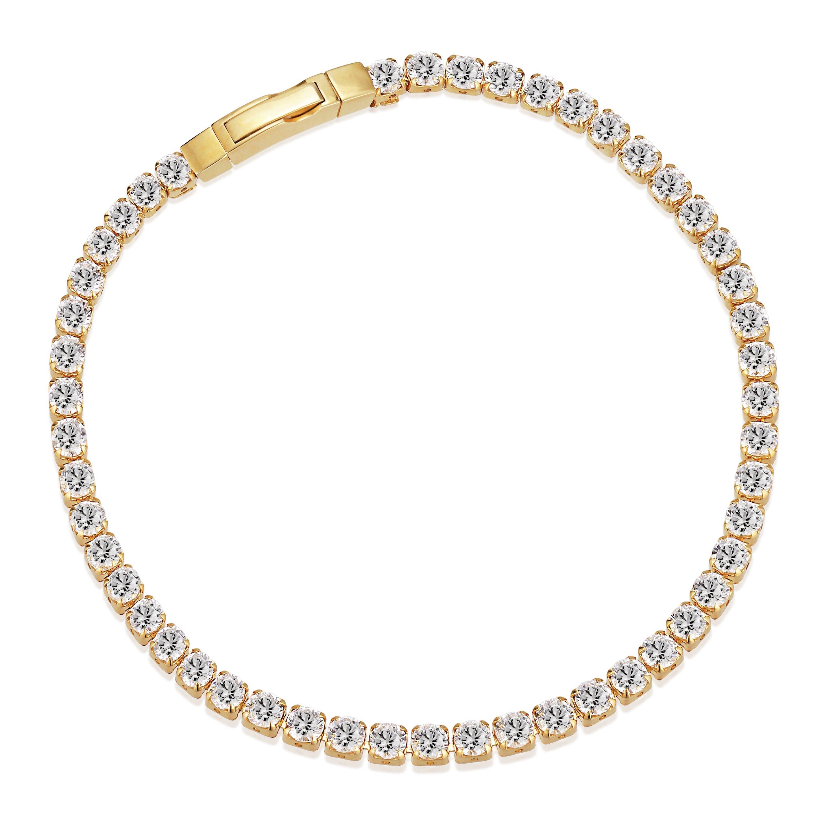 Sif Jakobs Ellera Grande 18ct Yellow Gold Plated Cubic Zirconia Tennis Bracelet