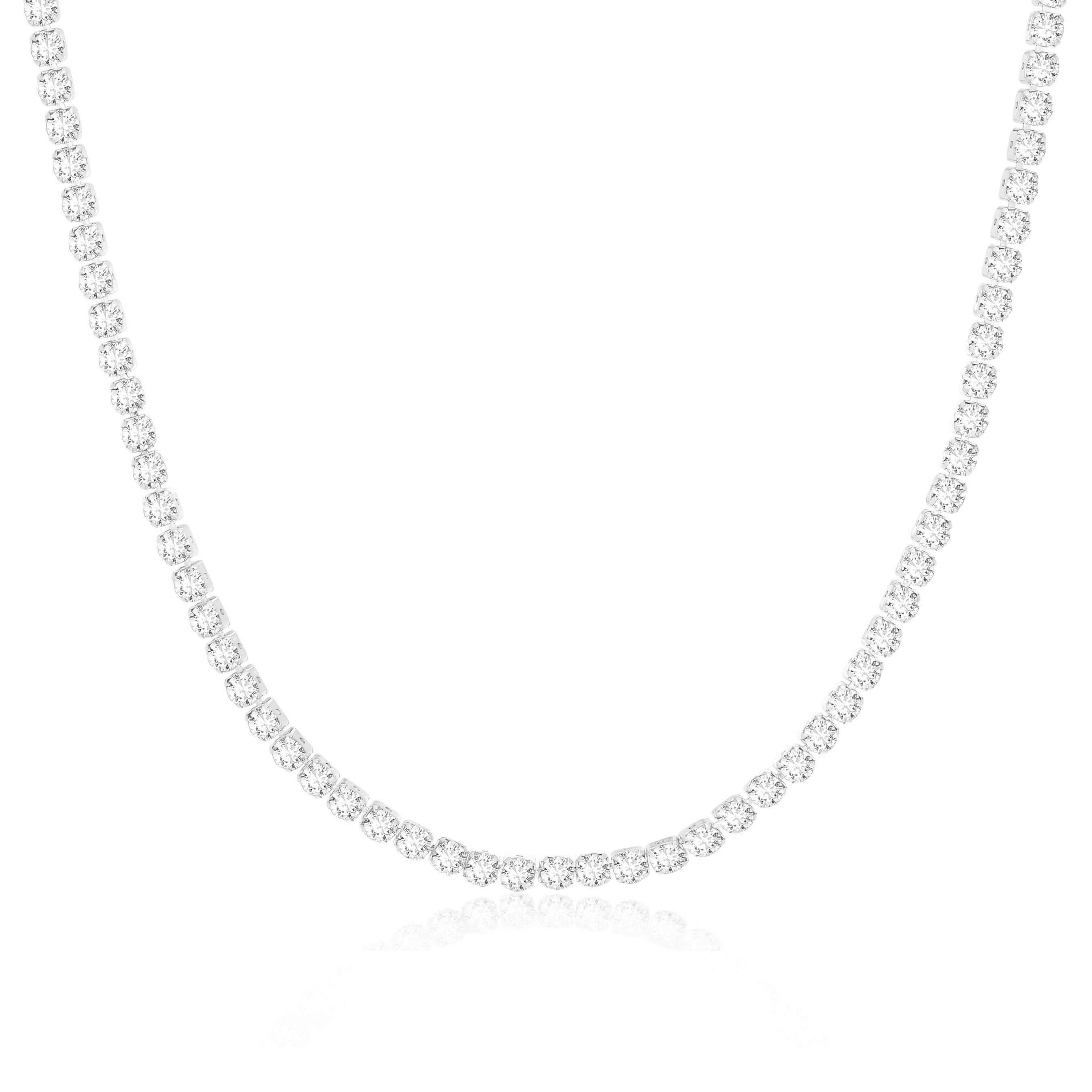 Sif Jakobs Ellera Grande Silver Cubic Zirconia Tennis Necklace