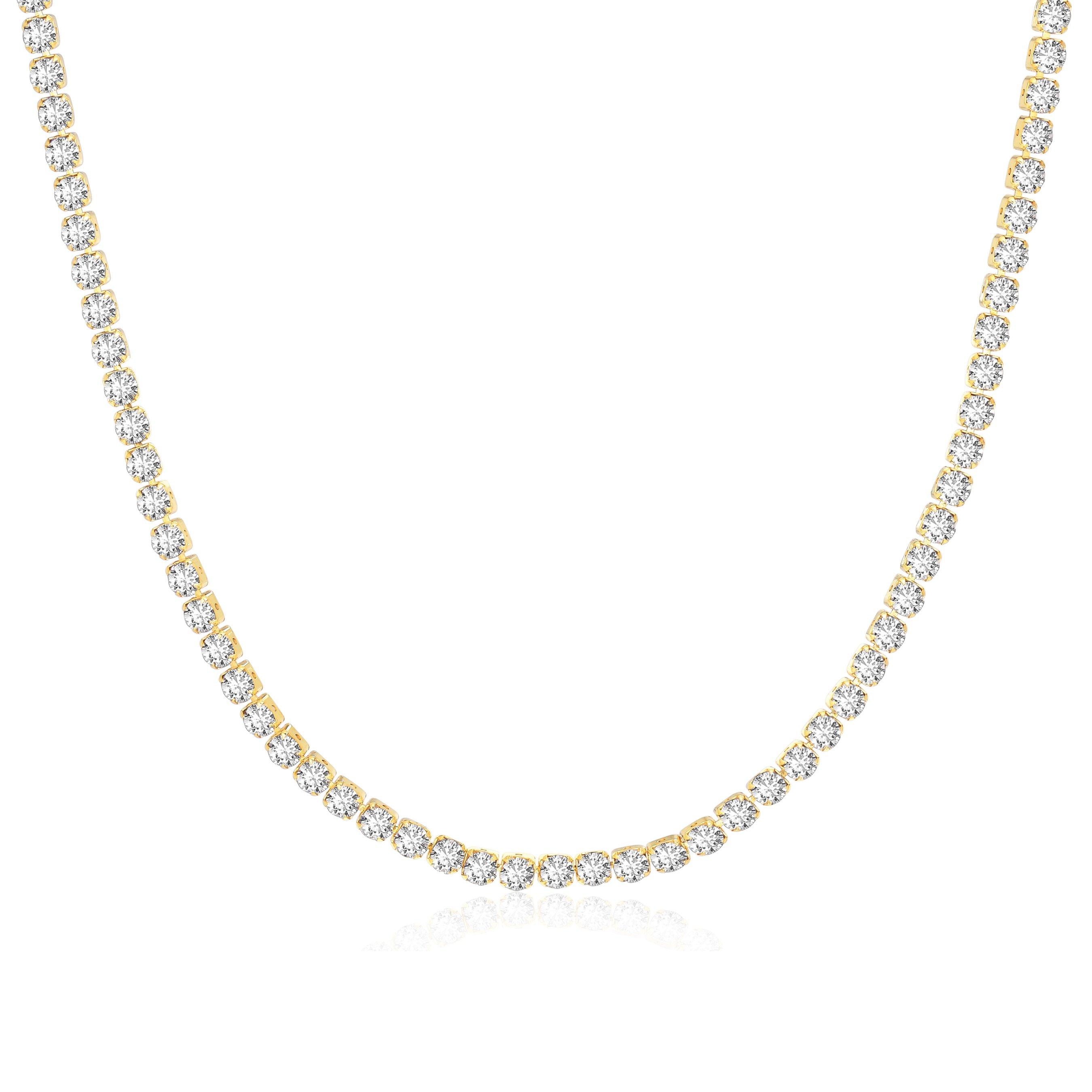 Sif Jakobs Ellera 18ct Yellow Gold Plated Cubic Zirconia Tennis Necklace