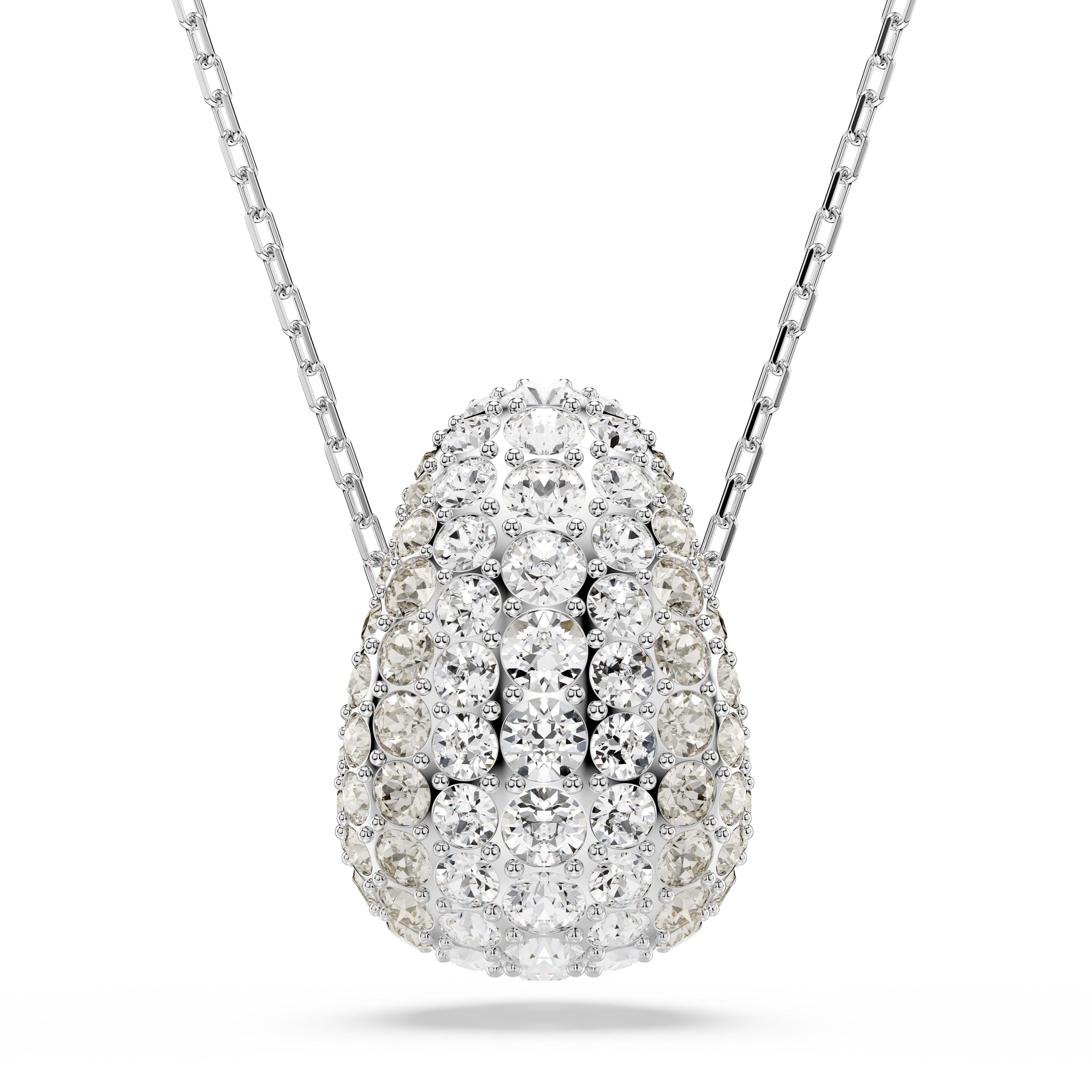 Swarovski Women's Sublima Silver Crystal Necklace, Size mm