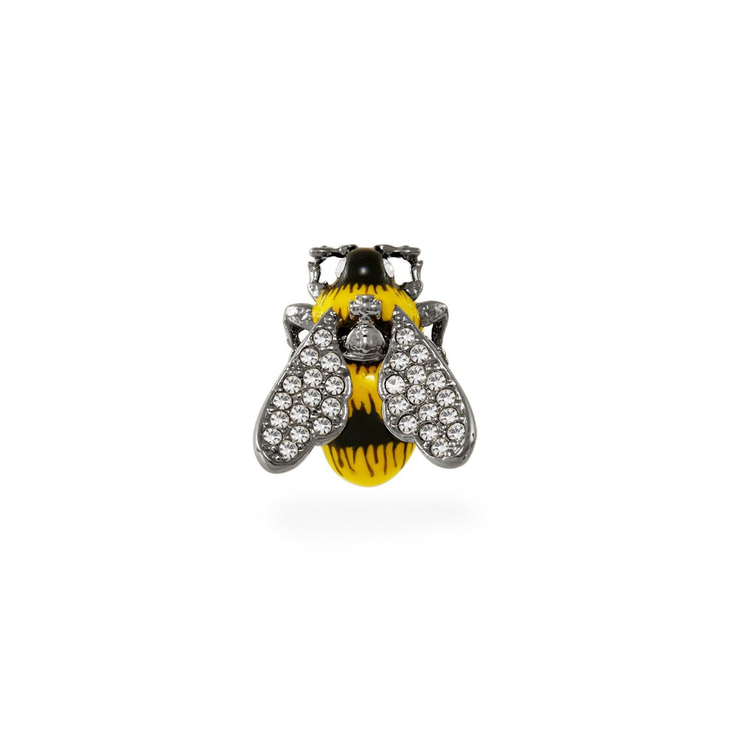 Vivienne Westwood Silver Crystal Bee Men's Stud Earring