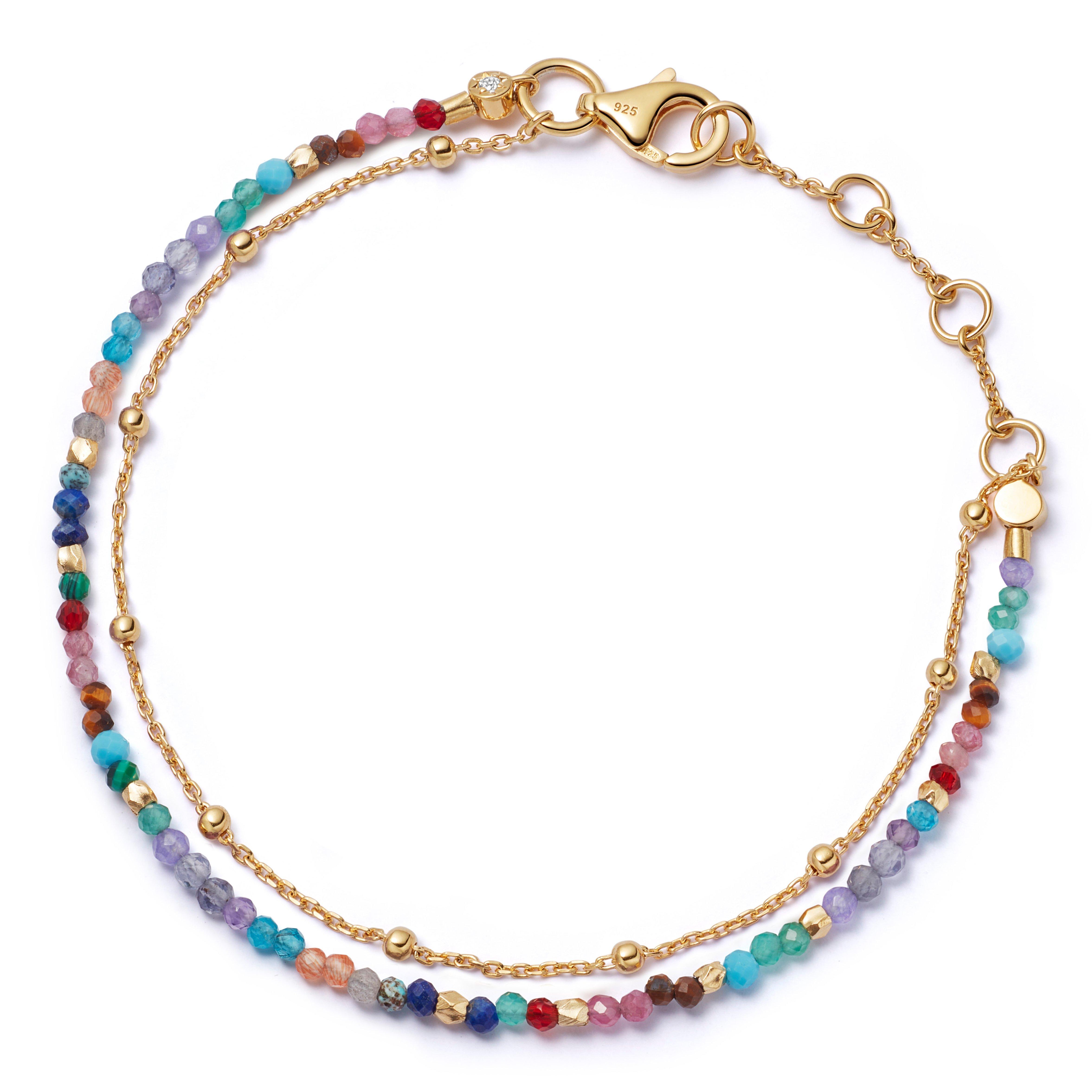Astley Clarke Biography 18ct Yellow Gold Plated Multi Gemstone Bracelet