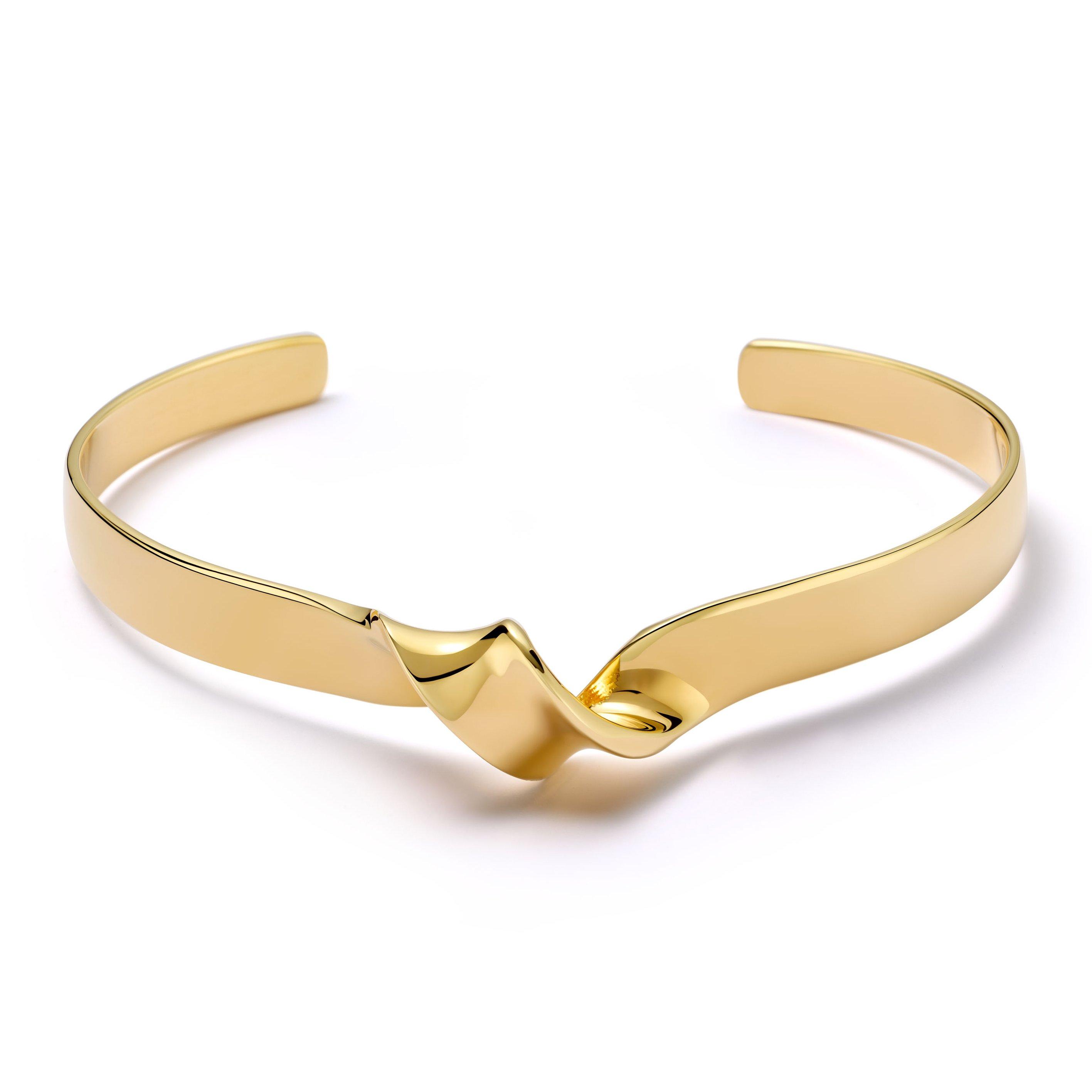 Astley Clarke Floe 18ct Yellow Gold Plated Bangle