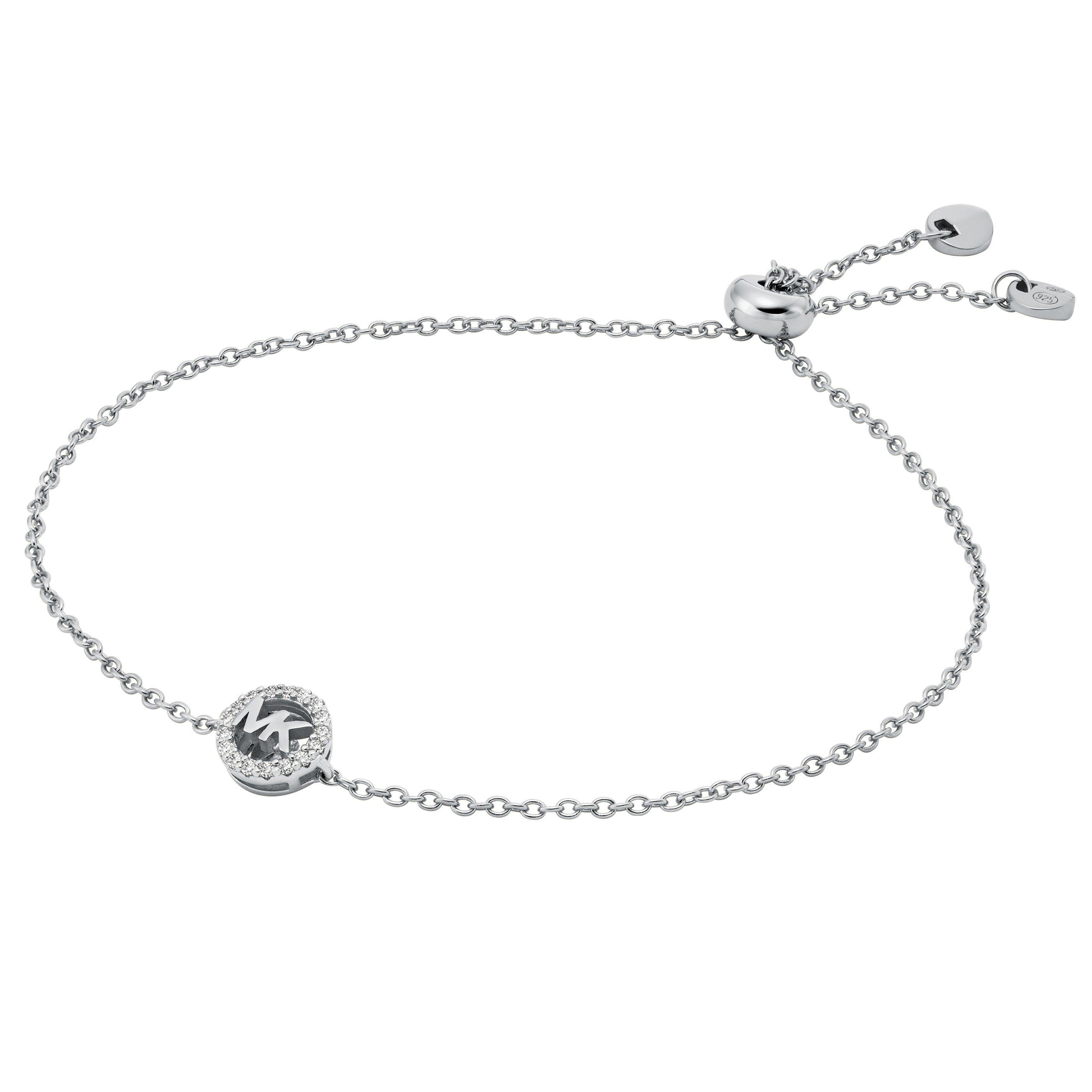 Michael Kors Silver Cubic Zirconia Slider Bracelet