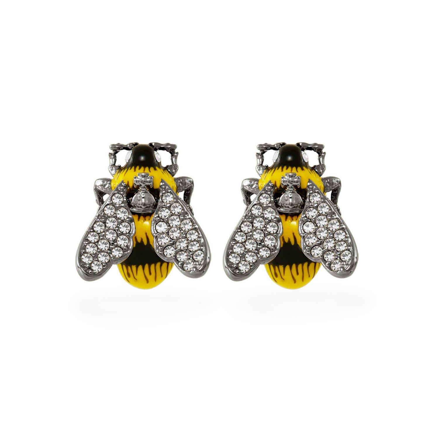 Vivienne Westwood☆Silver Crystal Bee 片耳 ピアス【UK発】 Vivienne Westwood Silver Crystal Bee Stud Earrings | 0147688