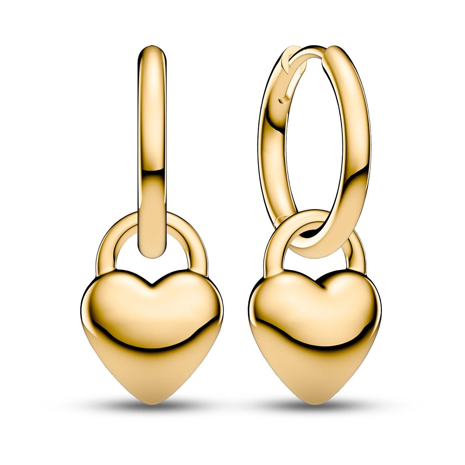 Sif Jakobs Julia Yellow Gold Plated Heart Shaped Hoop Drop