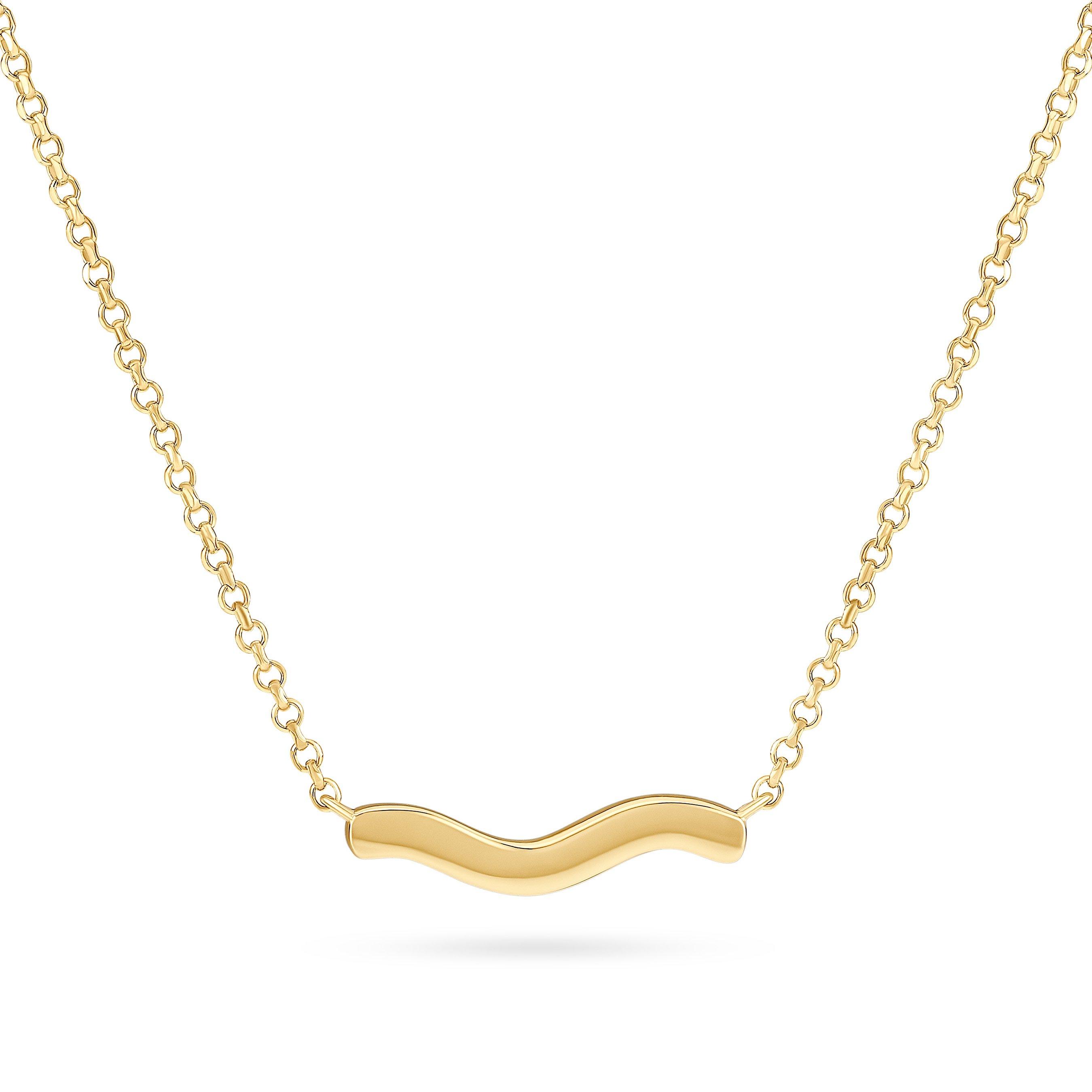 Sif Jakobs Ellera Waves Pianura 18ct Yellow Gold Plated Necklace